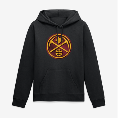 Denver Nuggets Big & Tall Metallic Mascot Hoodie - Black