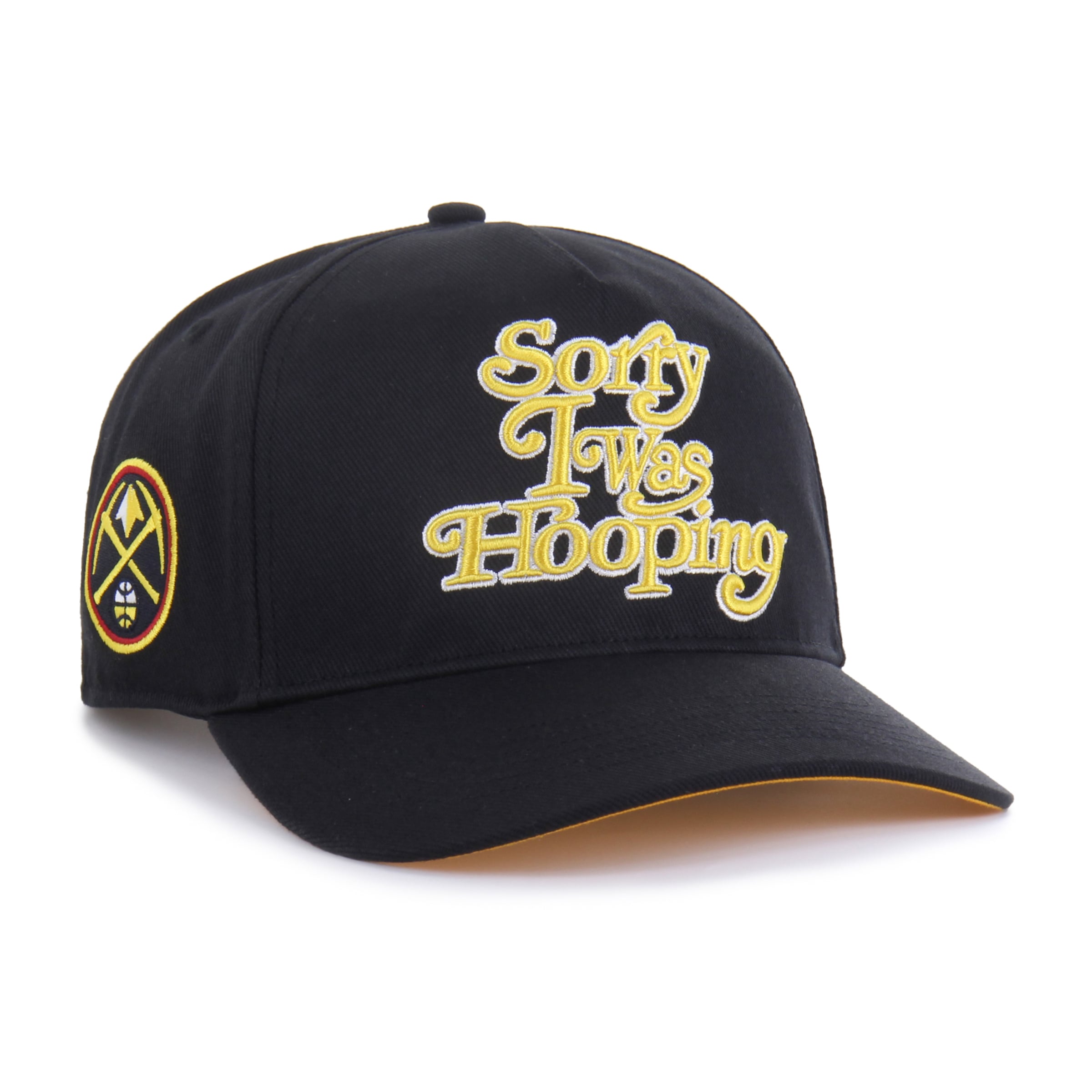 Men's Brand Seen by '47 Black Denver Nuggets Sorry I Was Hooping Hitch Adjustable Hat