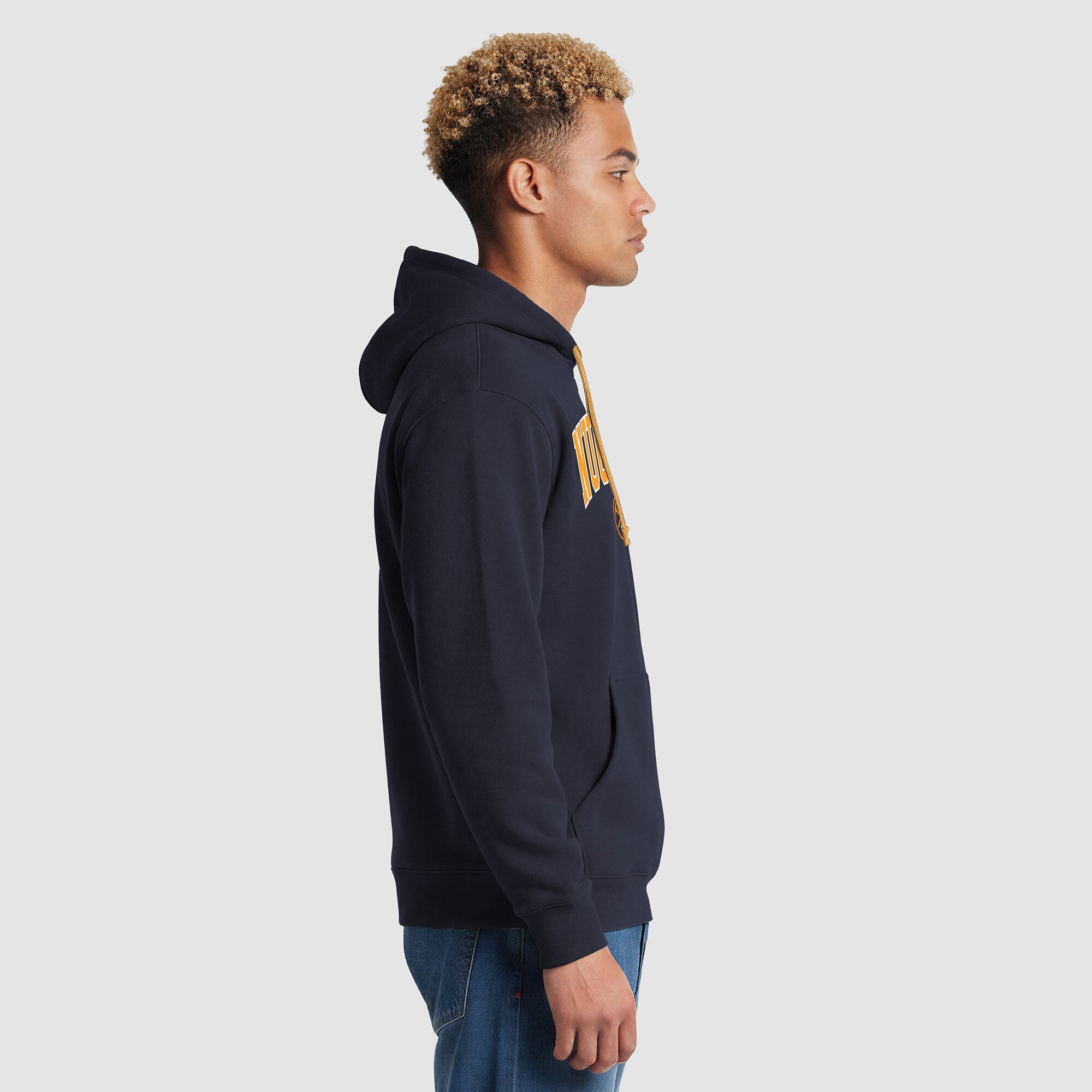Sweat à capuche Champion pour homme, bleu marine, Denver Nuggets, doublure contrastée