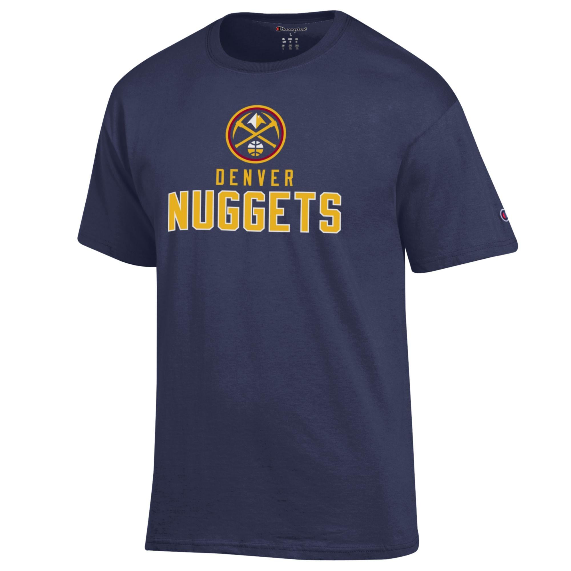 T-shirt en coton Champion bleu marine Denver Nuggets pour homme