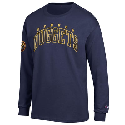  Denver Nuggets Champion Jersey Long Sleeve T-Shirt - Navy