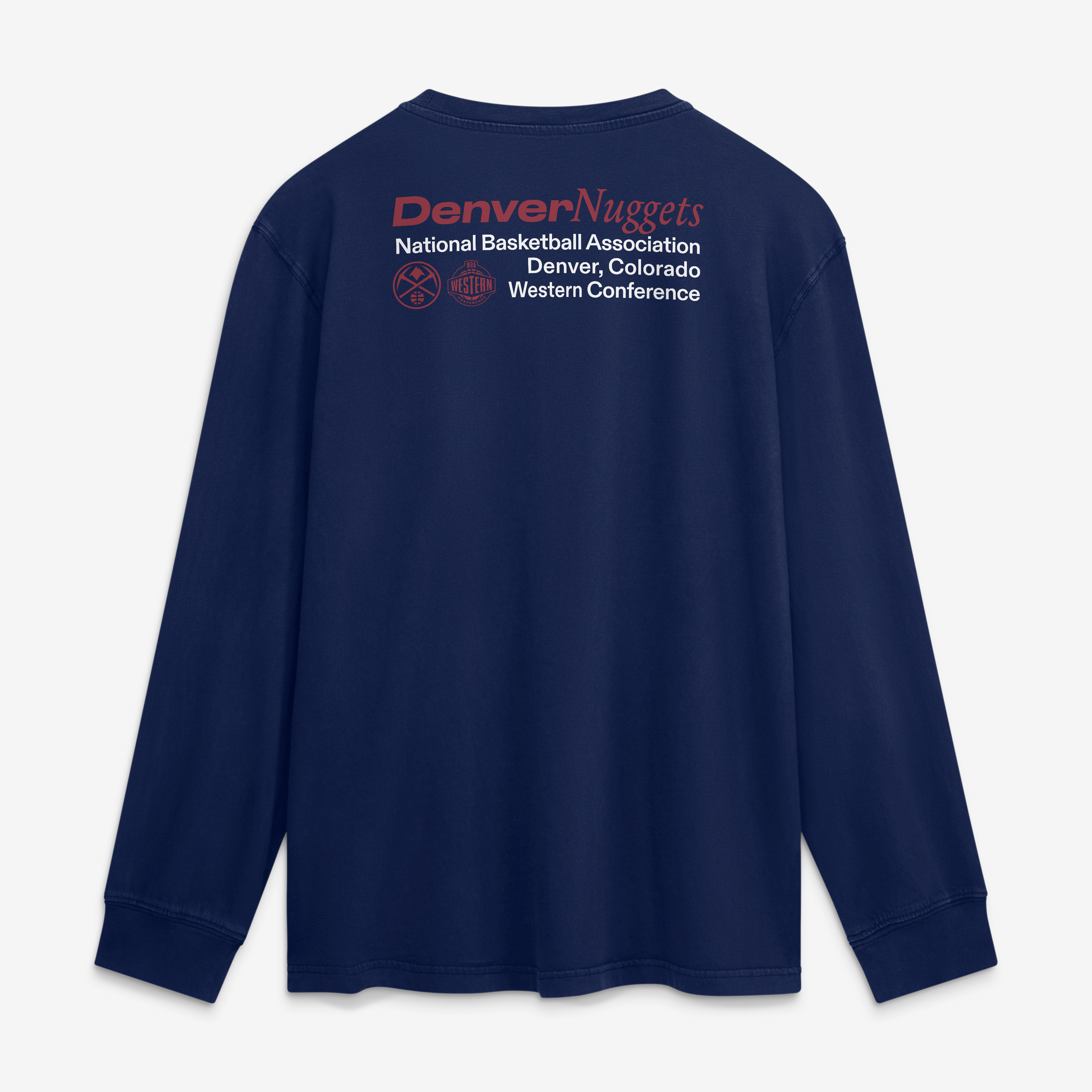 T-shirt à manches longues Fanatics Navy Denver Nuggets Coaching Time pour homme