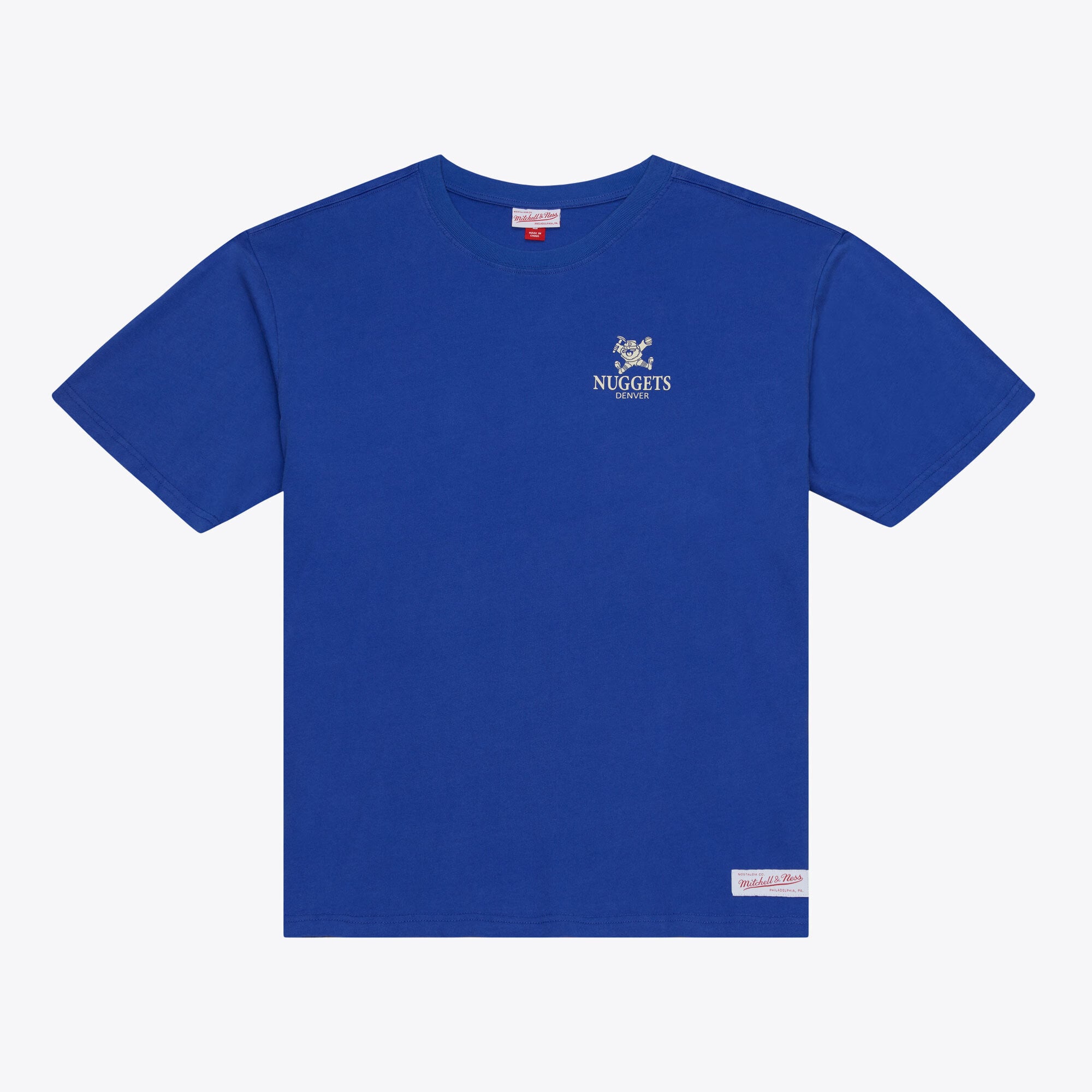 T-shirt Mitchell & Ness bleu Denver Nuggets Core Essentials pour homme