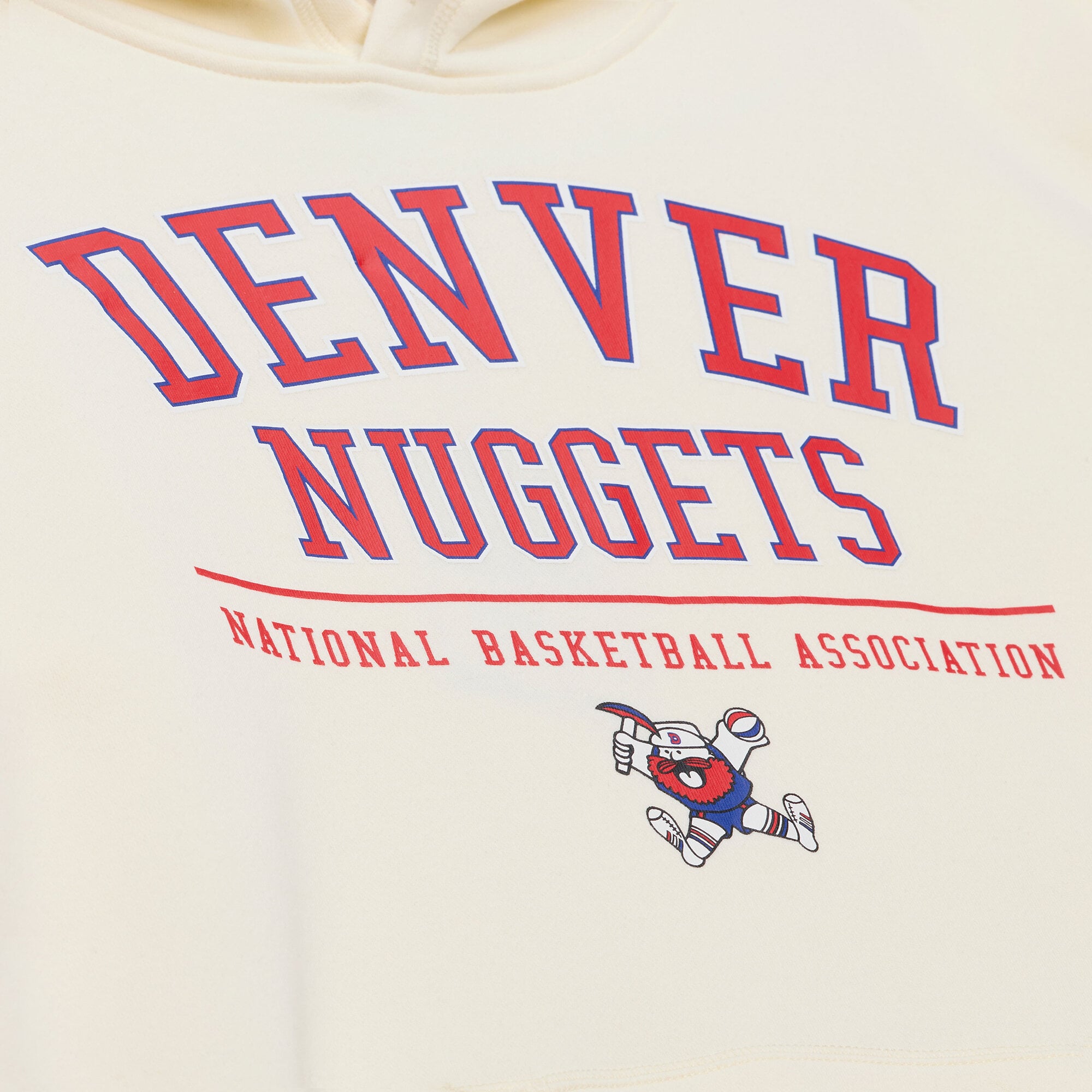 Men's Mitchell & Ness Cream Denver Nuggets Walk-Off Fleece Hoodie