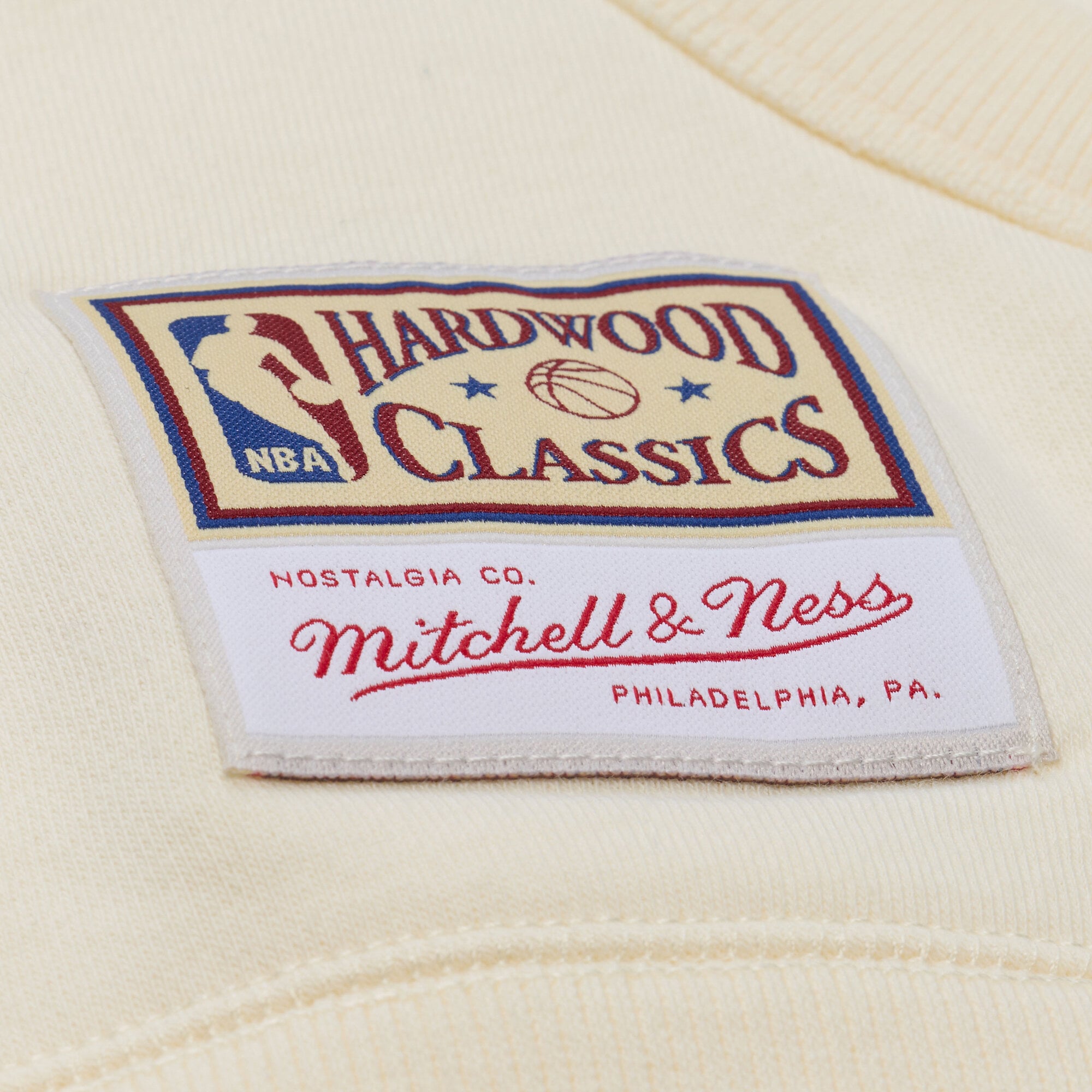 Men's Mitchell & Ness Cream Denver Nuggets Walk-Off Fleece Hoodie