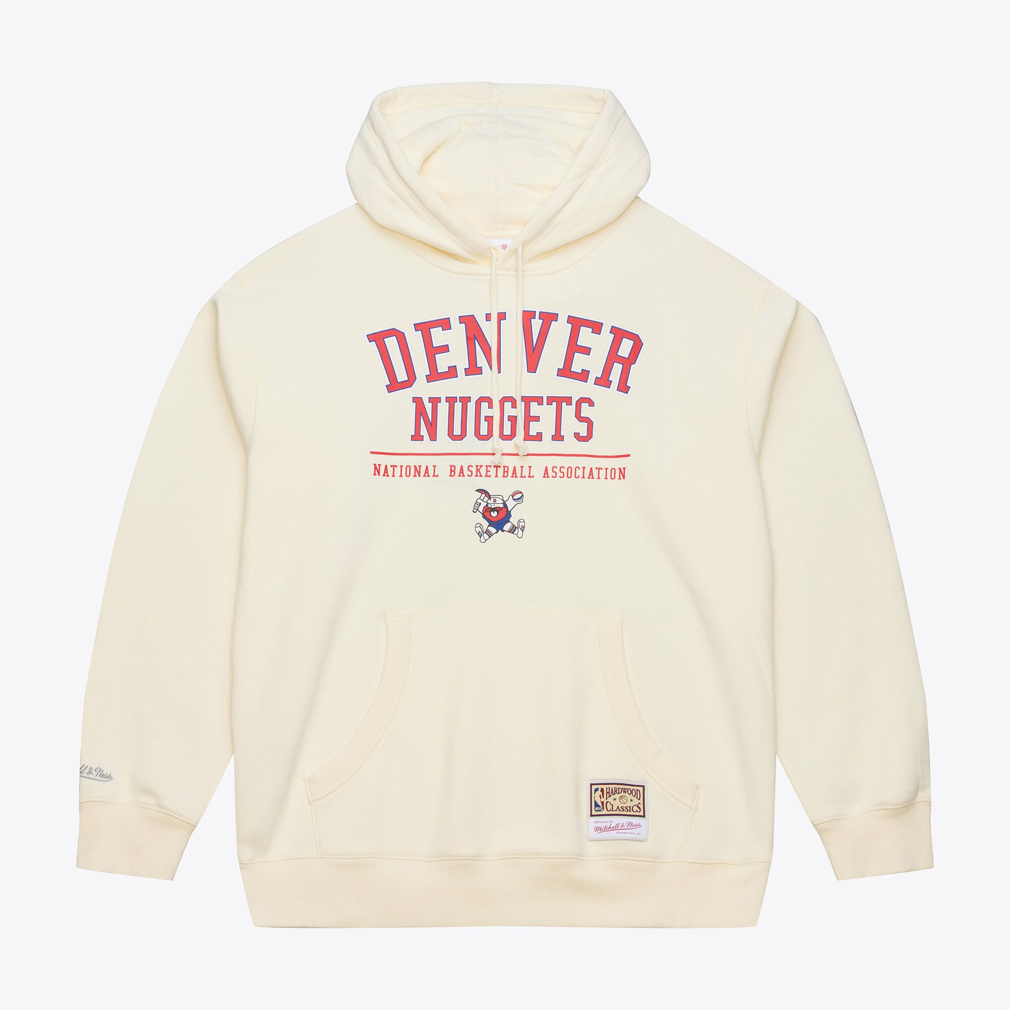 Men's Mitchell & Ness Cream Denver Nuggets Walk-Off Fleece Hoodie
