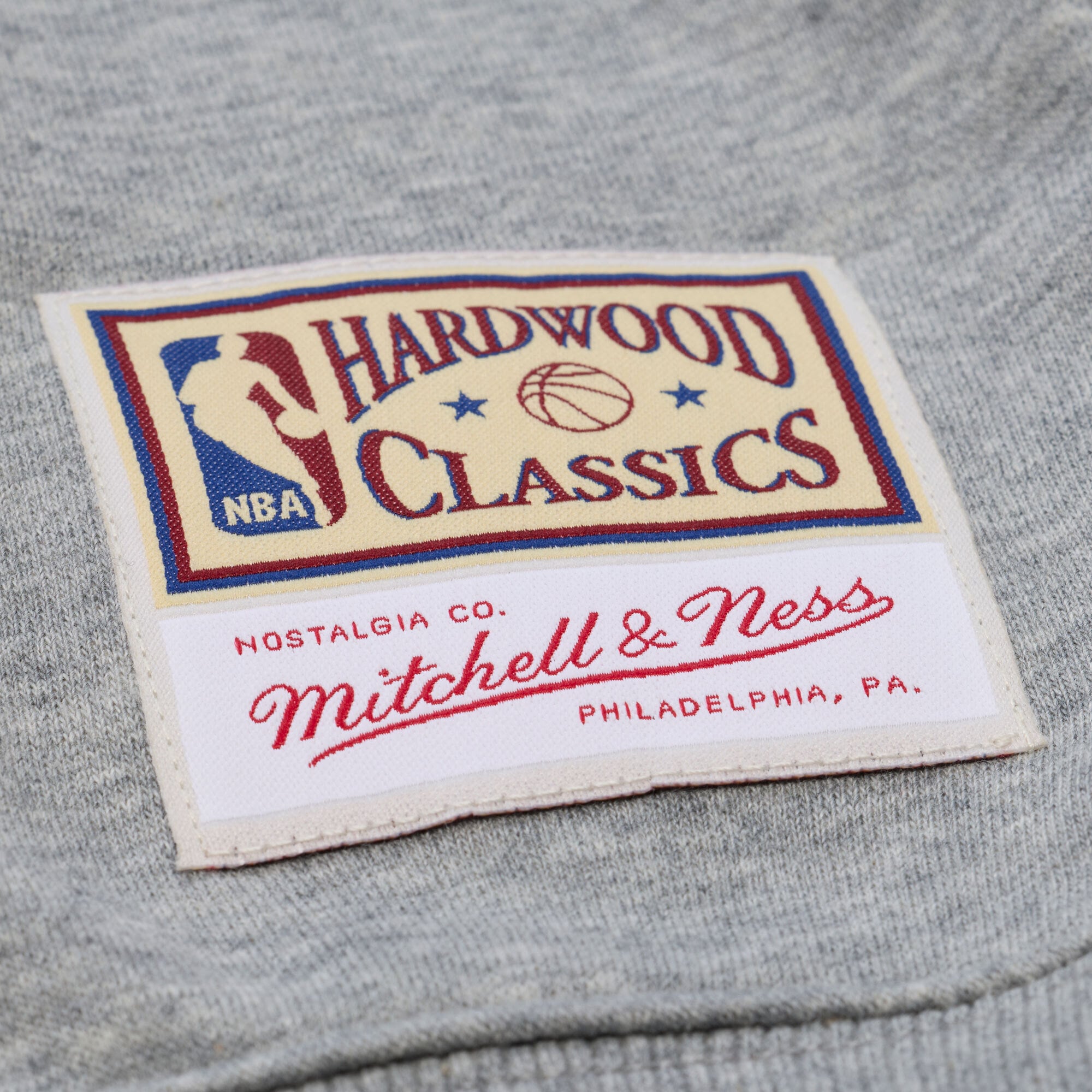 Men's Mitchell & Ness Heather Gray Denver Nuggets Walk-Off Fleece Sweatshirt