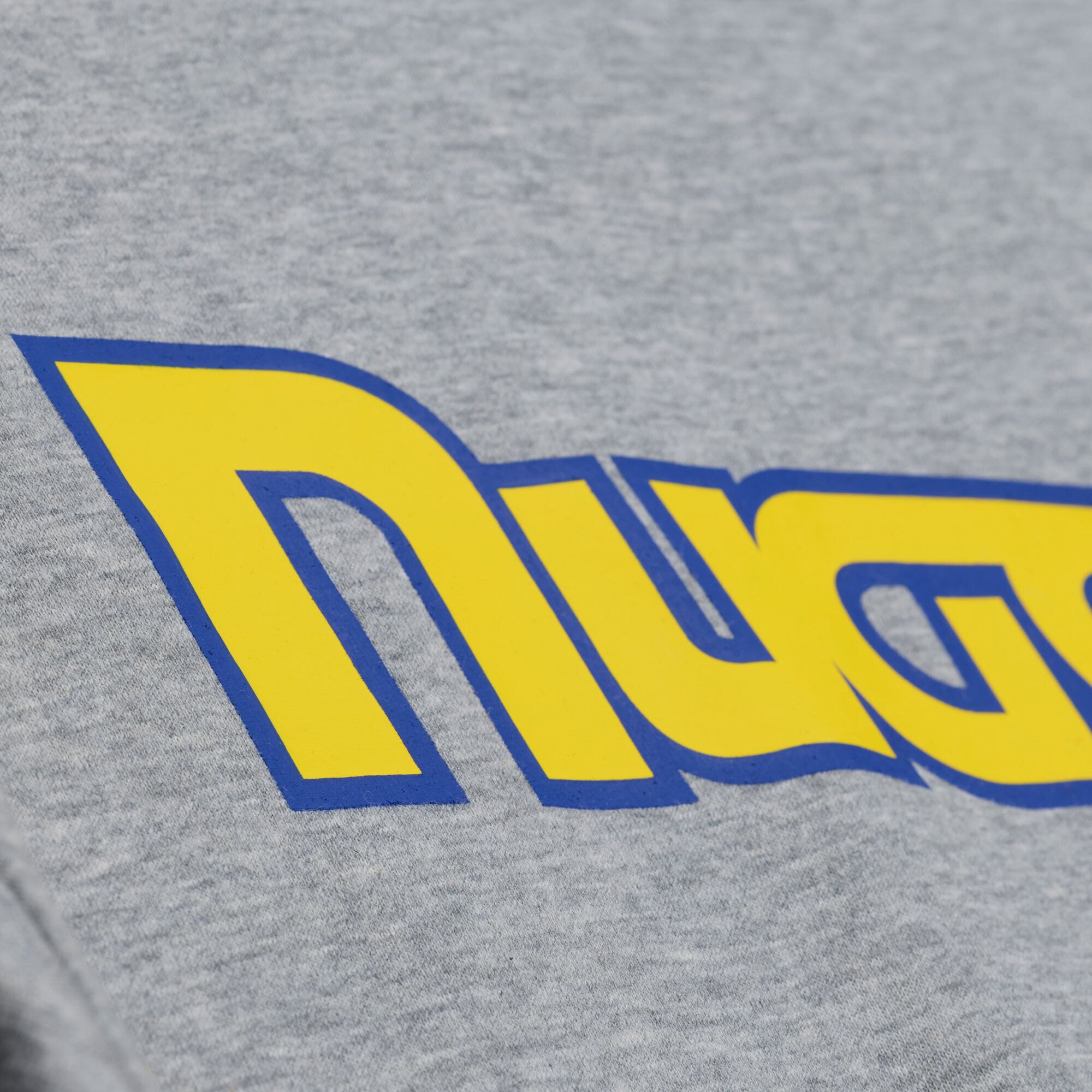 Men's Mitchell & Ness Heather Gray Denver Nuggets Walk-Off Fleece Sweatshirt