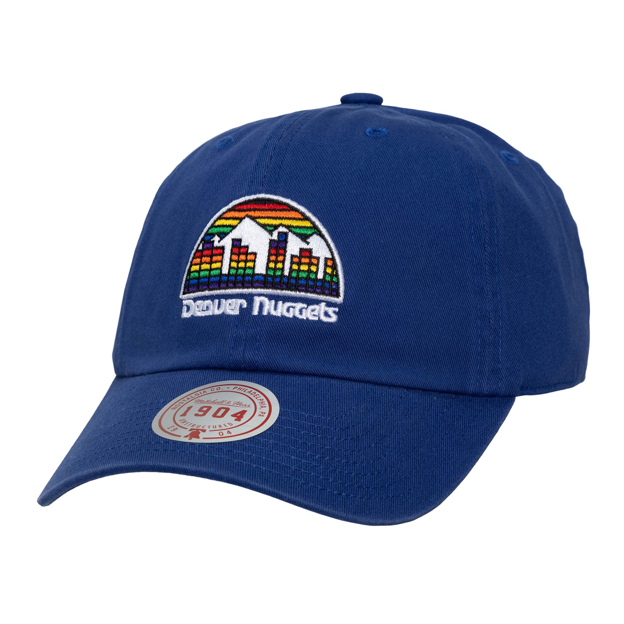 Men's Denver Nuggets Mitchell & Ness Navy Hardwood Classics 1904 Adjustable Hat