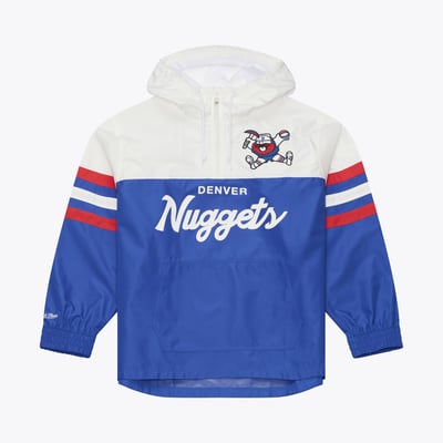  Denver Nuggets Mitchell & Ness Head Coach Lightweight Anorak Half-Zip Windbreaker - Royal