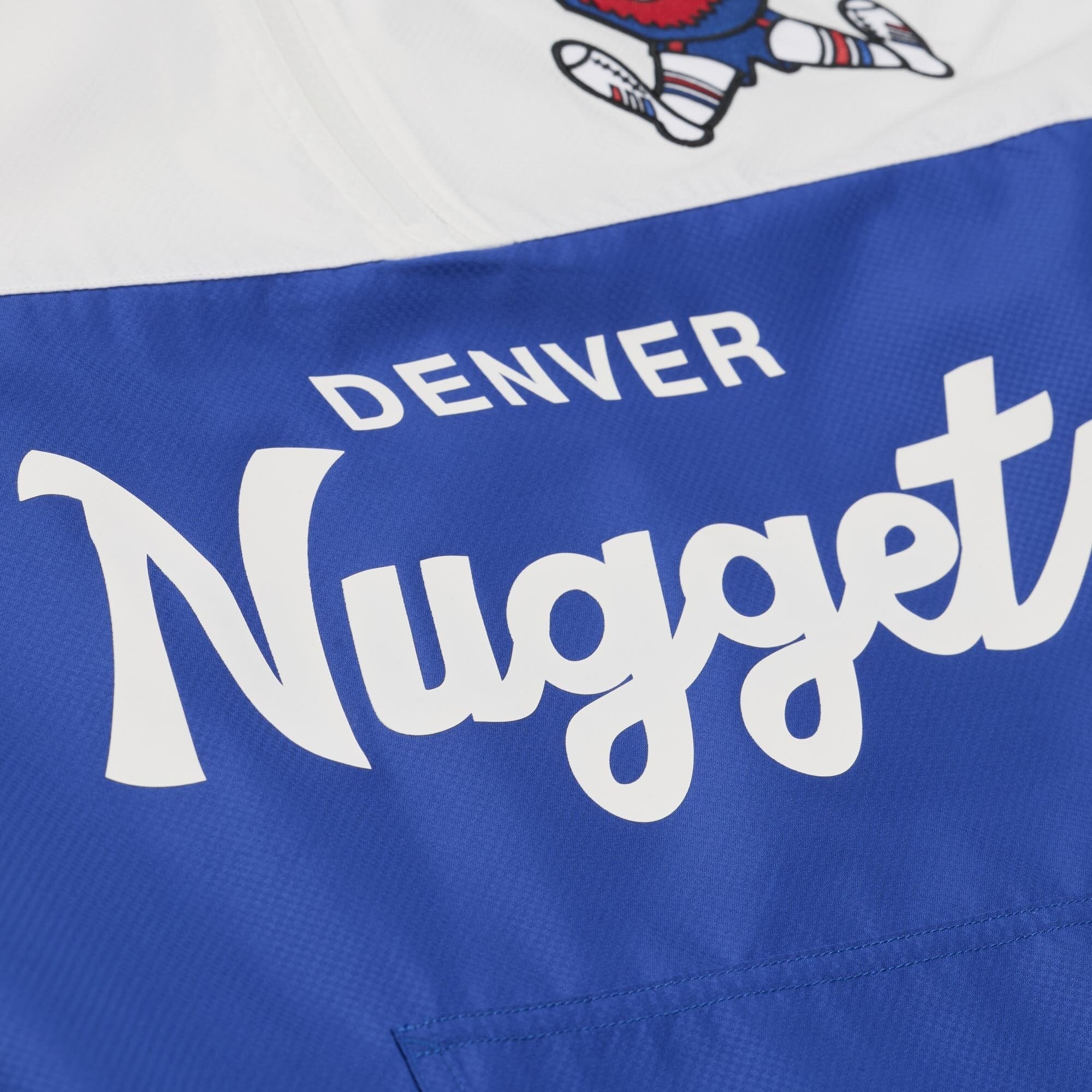 Coupe-vent anorak léger à fermeture éclair quart de tour Mitchell & Ness Royal Denver Nuggets Head Coach pour homme