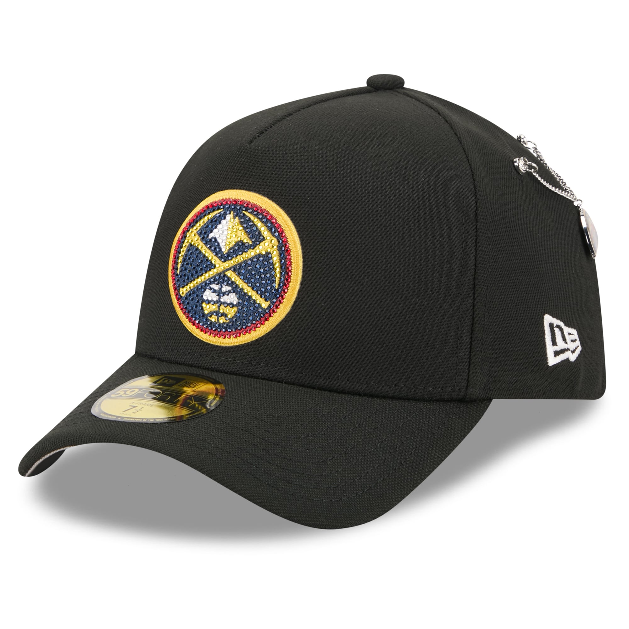 Men's Denver Nuggets New Era Black 2026 NBA Draft On-Stage Crystal A-Frame 59FORTY Fitted Hat