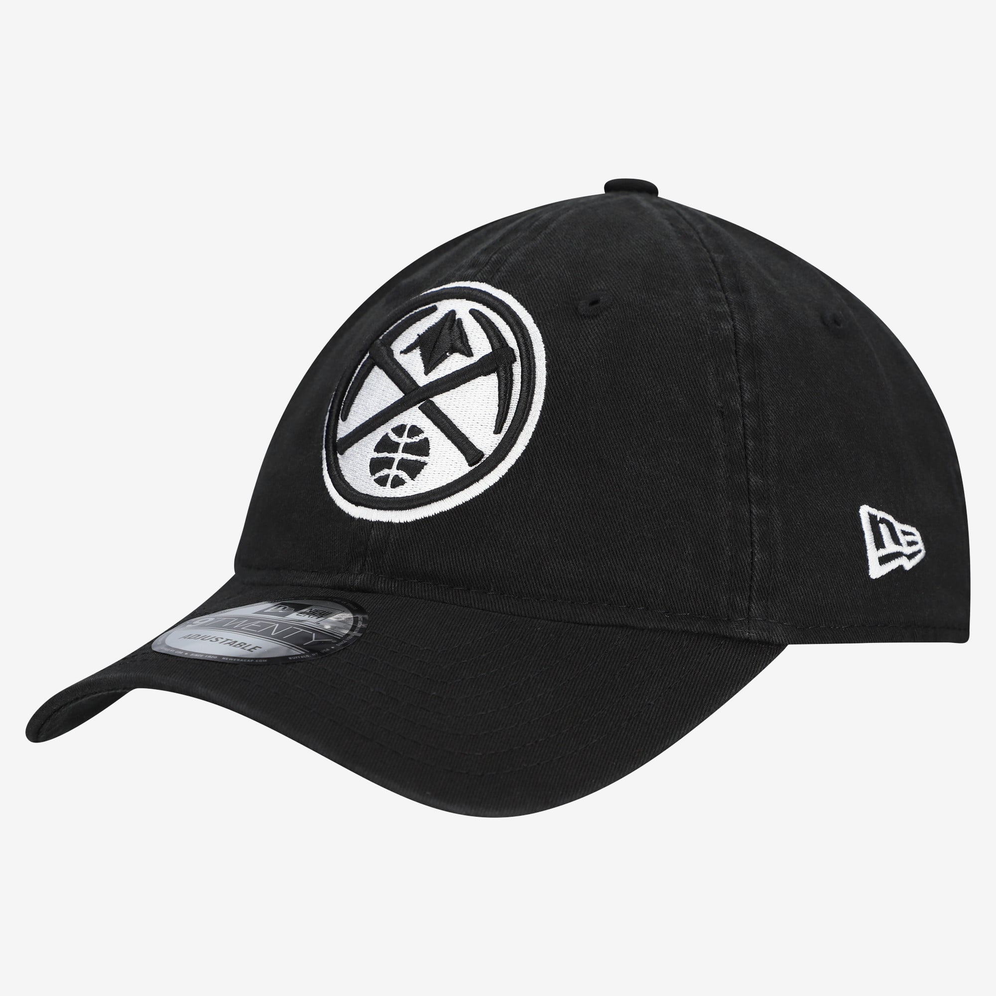Men's Denver Nuggets New Era Black 9TWENTY Adjustable Hat