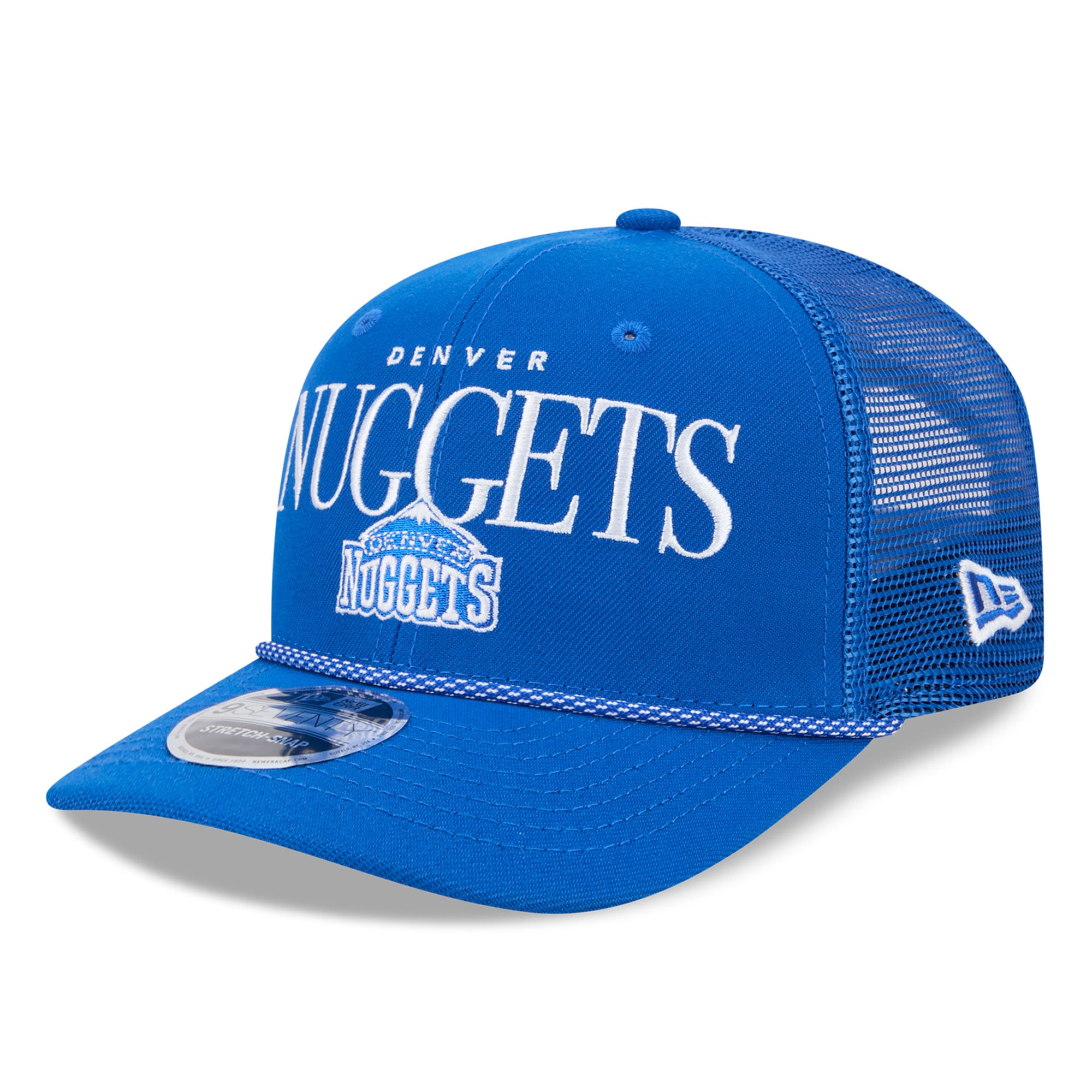 Men's Denver Nuggets New Era Blue Tonal 9SEVENTY Adjustable Trucker Hat