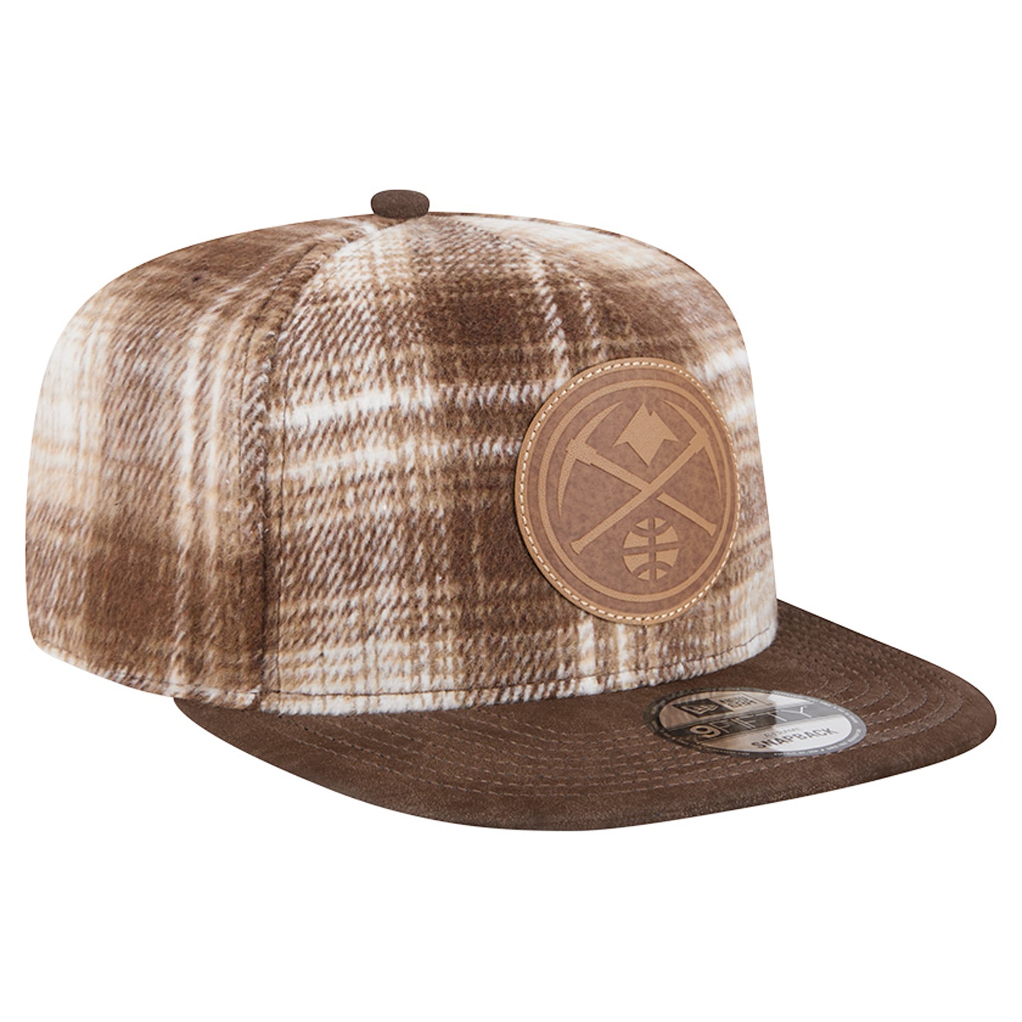 Casquette ajustable New Era Denver Nuggets à carreaux marron 9FIFTY pour homme