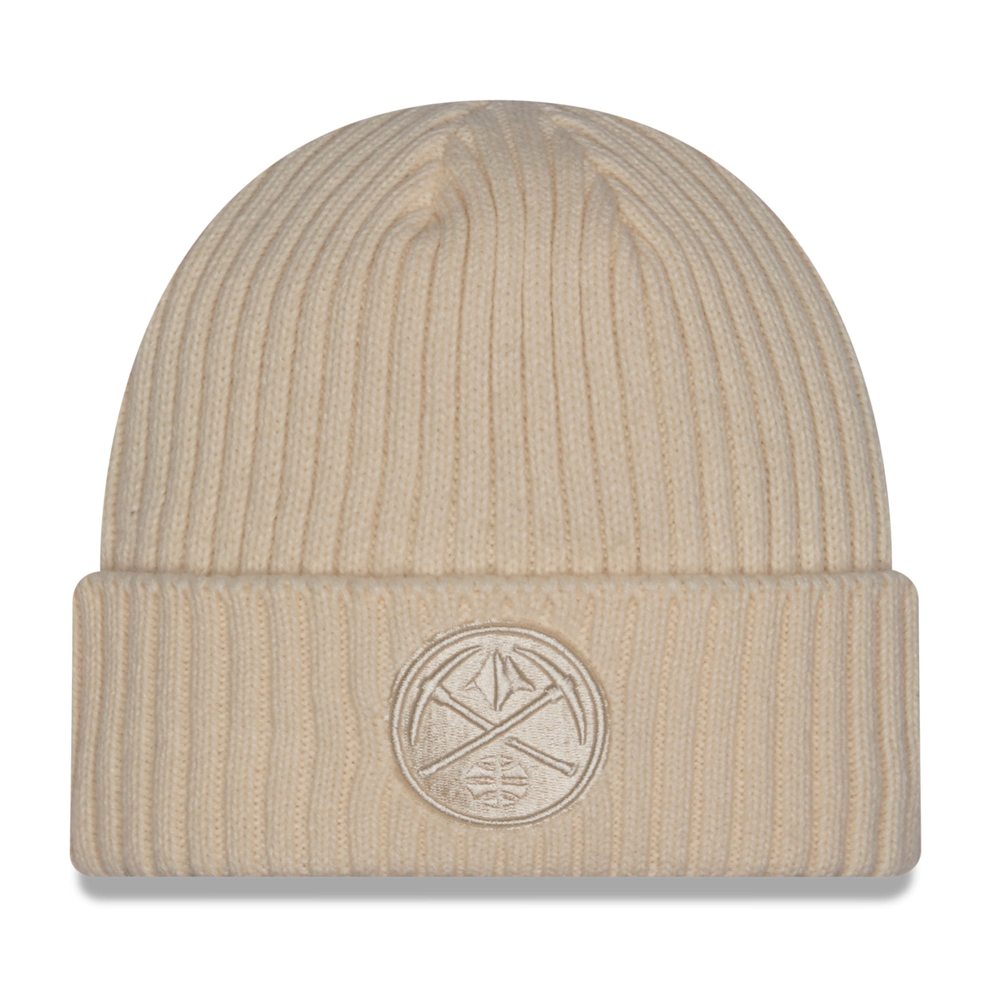 Bonnet à revers New Era crème Denver Nuggets pour homme