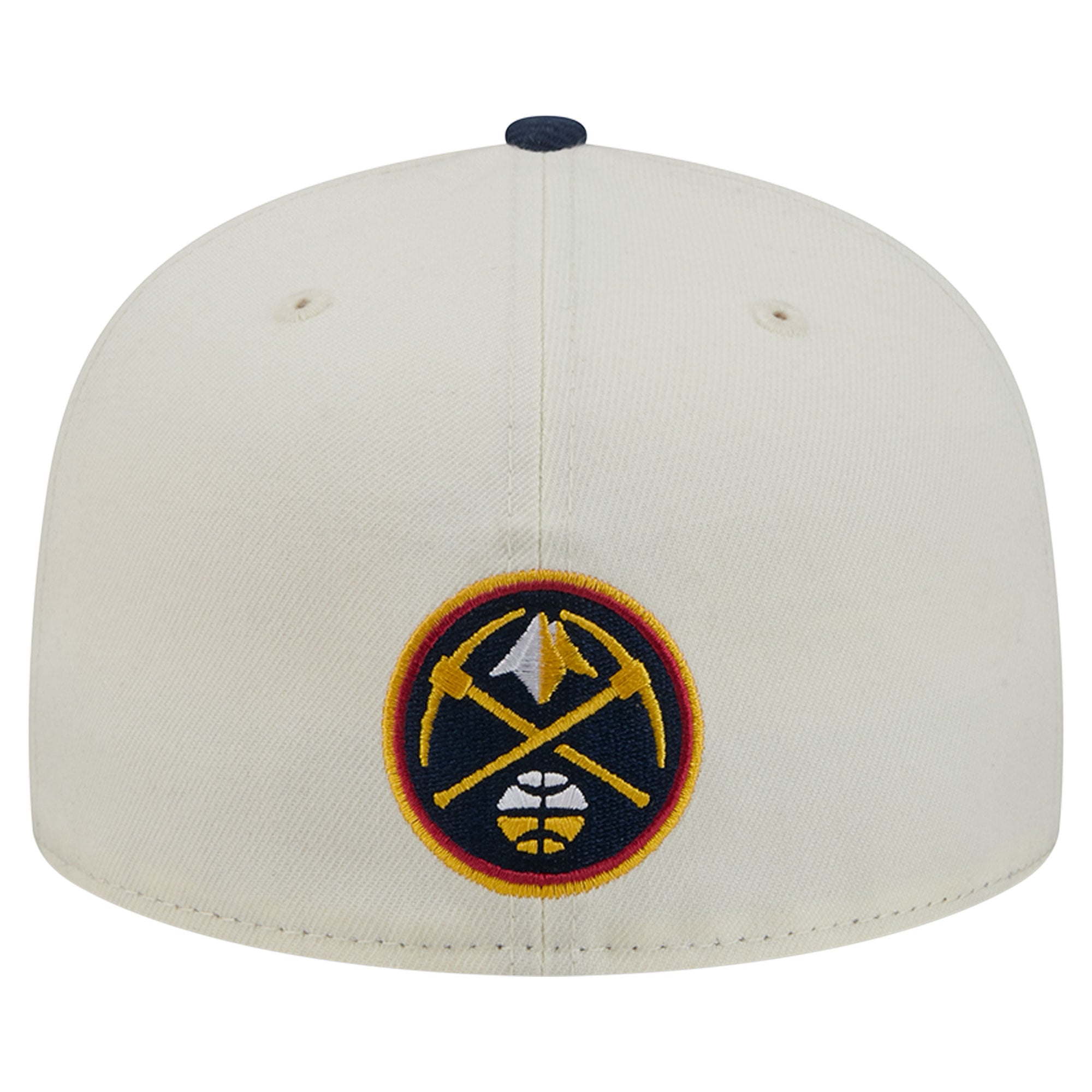 Casquette ajustée New Era Deceptor 59FIFTY pour homme, couleur crème/marine, Denver Nuggets