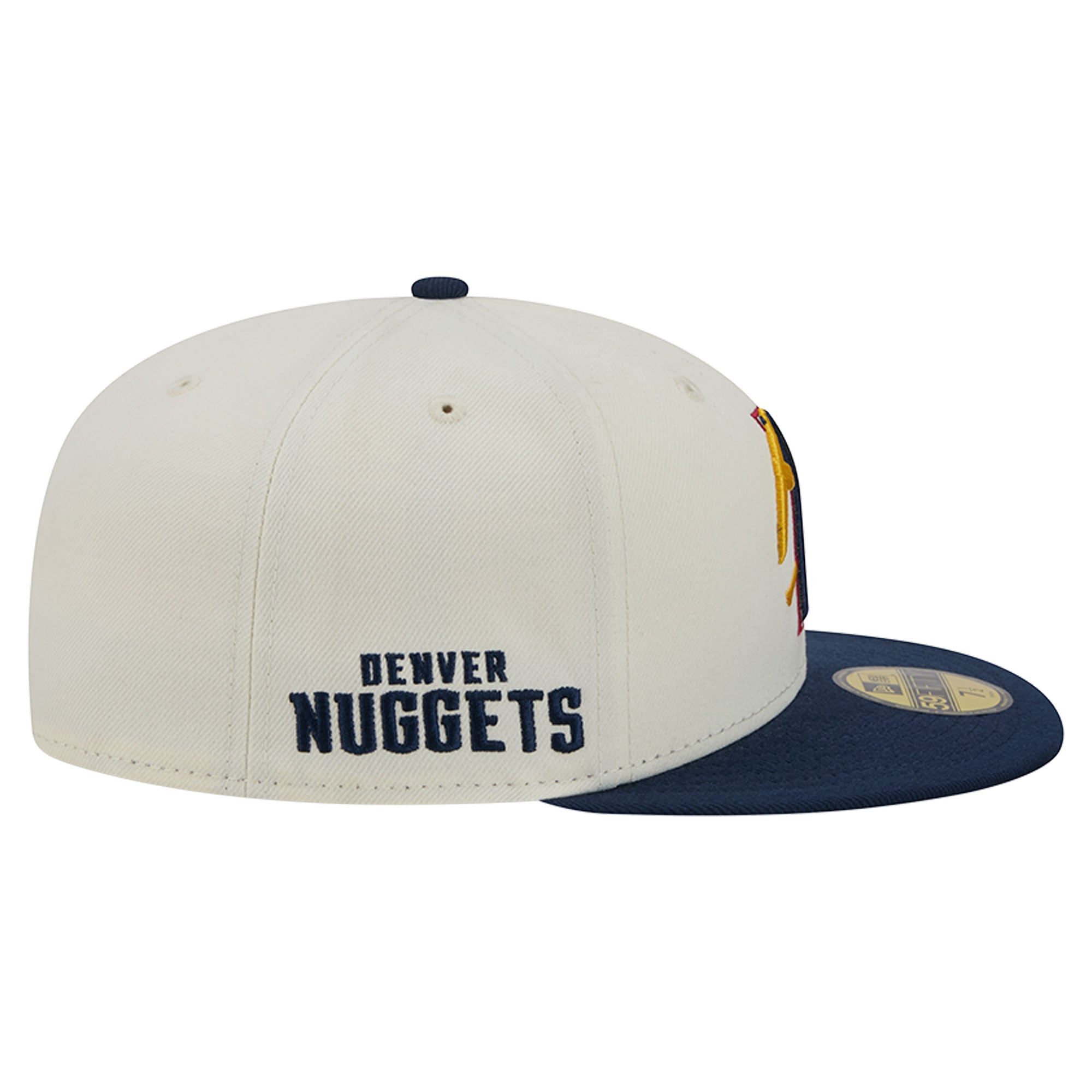 Casquette ajustée New Era Deceptor 59FIFTY pour homme, couleur crème/marine, Denver Nuggets