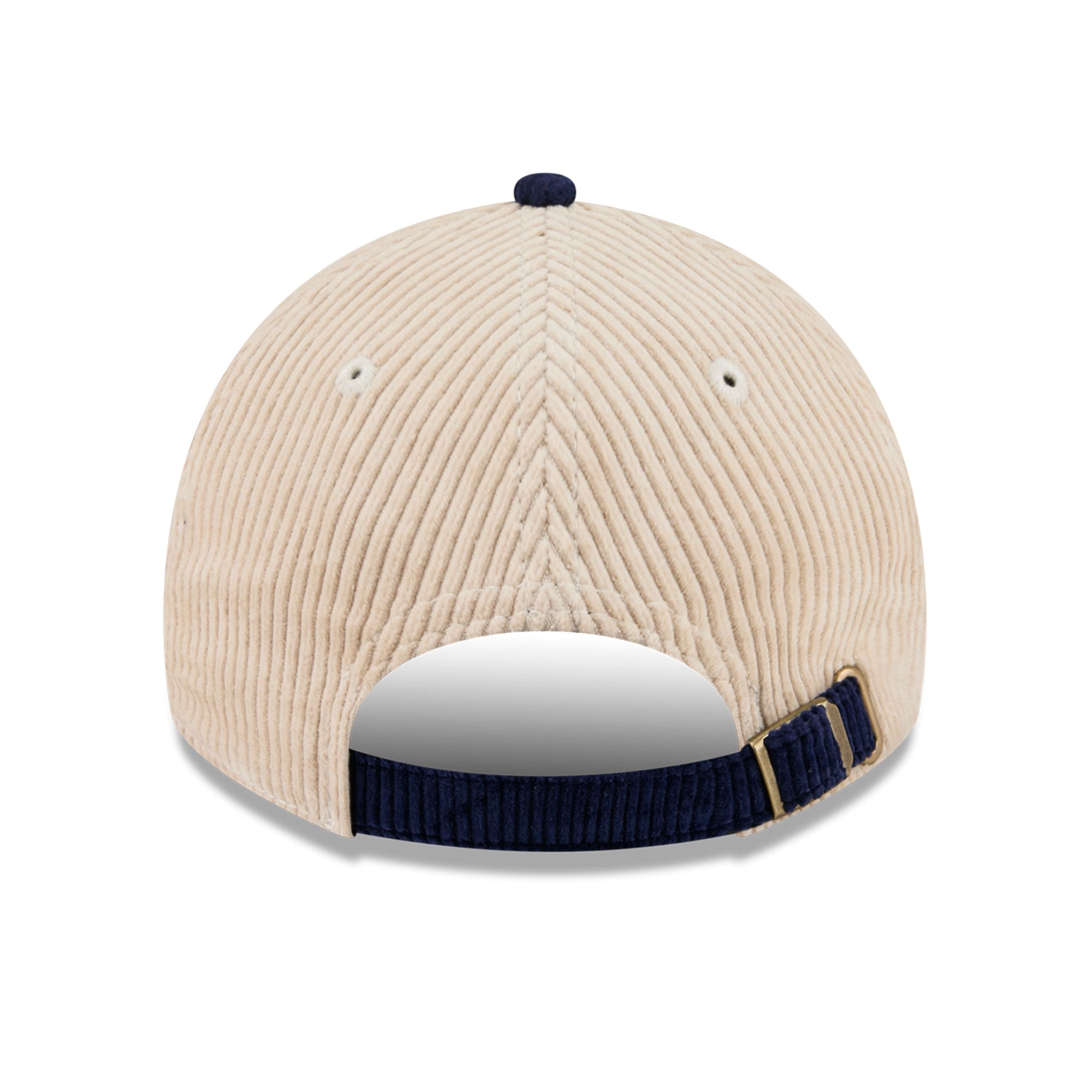 Men's New Era Cream/Navy Denver Nuggets Tonal Corduroy Casual Classic Adjustable Hat