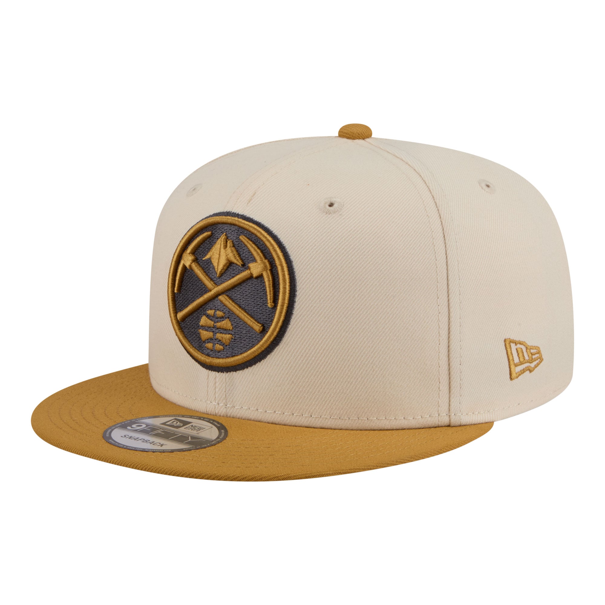 Men's Denver Nuggets New Era Cream/Tan Two-Tone Color Pack 9FIFTY Snapback Hat