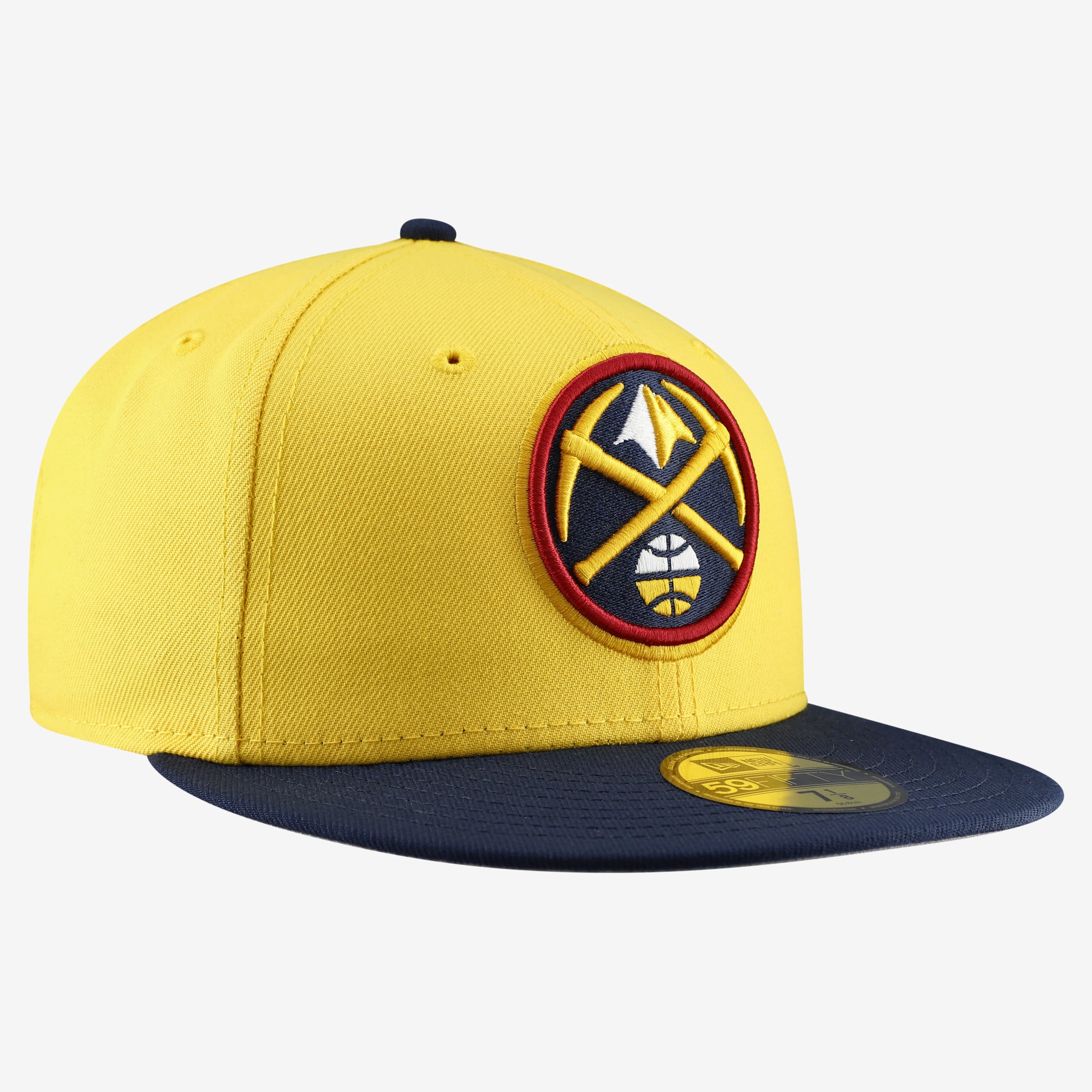 Men's New Era Gold Denver Nuggets Two-Tone 59FIFTY Fitted Hat