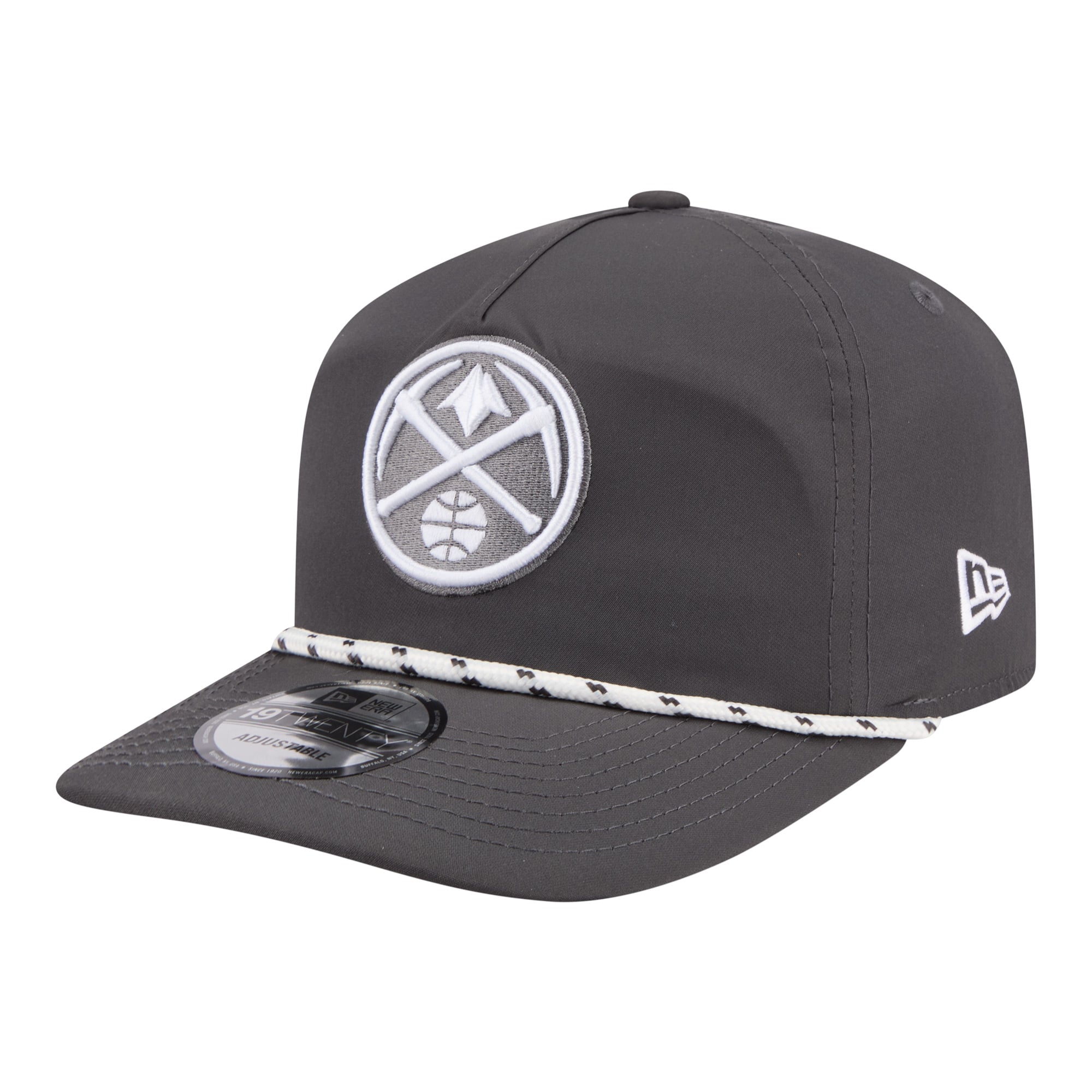 Men's Denver Nuggets New Era Graphite Tonal Rope 19TWENTY Adjustable Hat