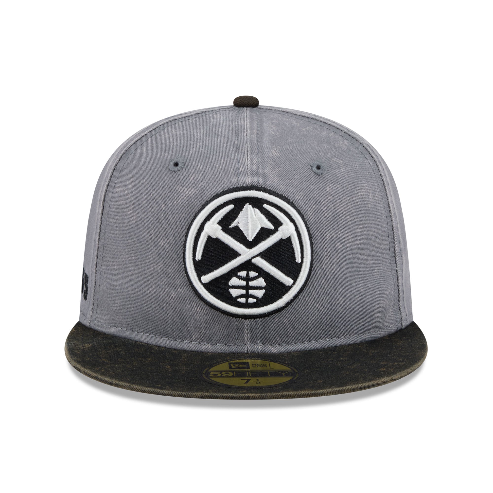 Casquette ajustée New Era 59FIFTY pour homme, grise et noire, Denver Nuggets.