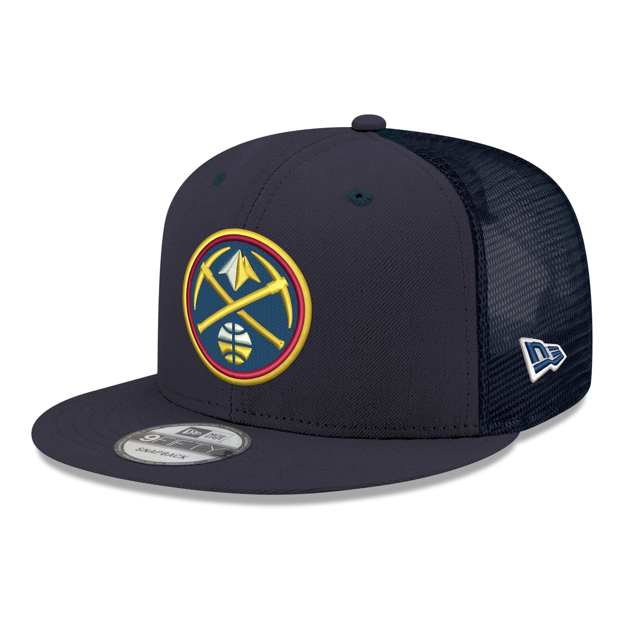 Men's Denver Nuggets New Era Navy Core Logo Meshback 9FIFTY Snapback Hat