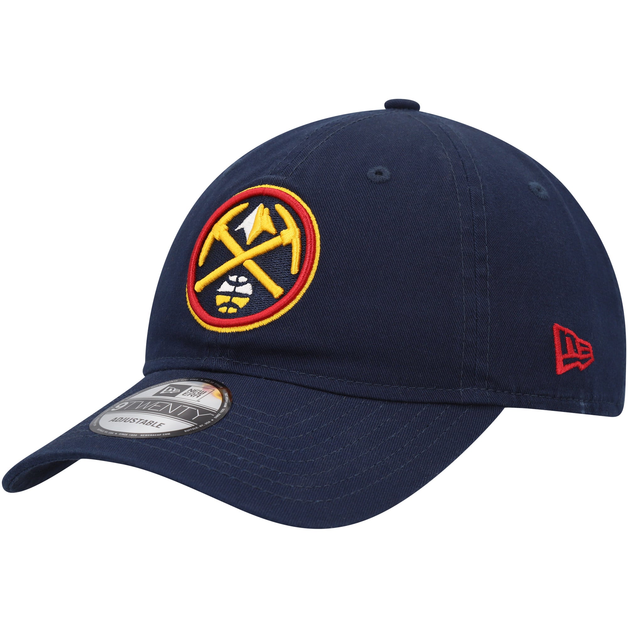 Men's Denver Nuggets New Era Navy Team 2.0 9TWENTY Adjustable Hat