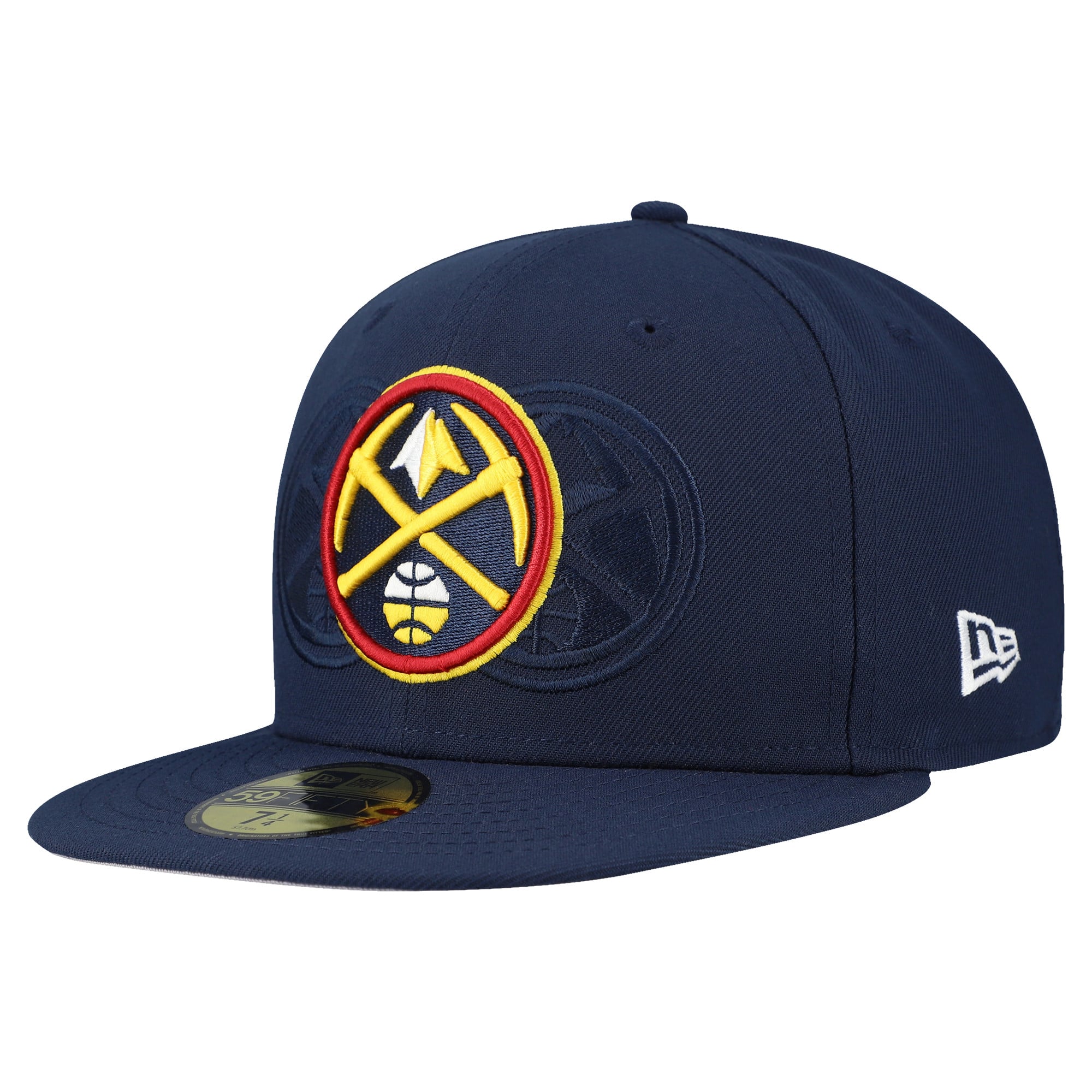 Men's New Era Navy Denver Nuggets Tri-Hit 59Fifty Fitted Hat