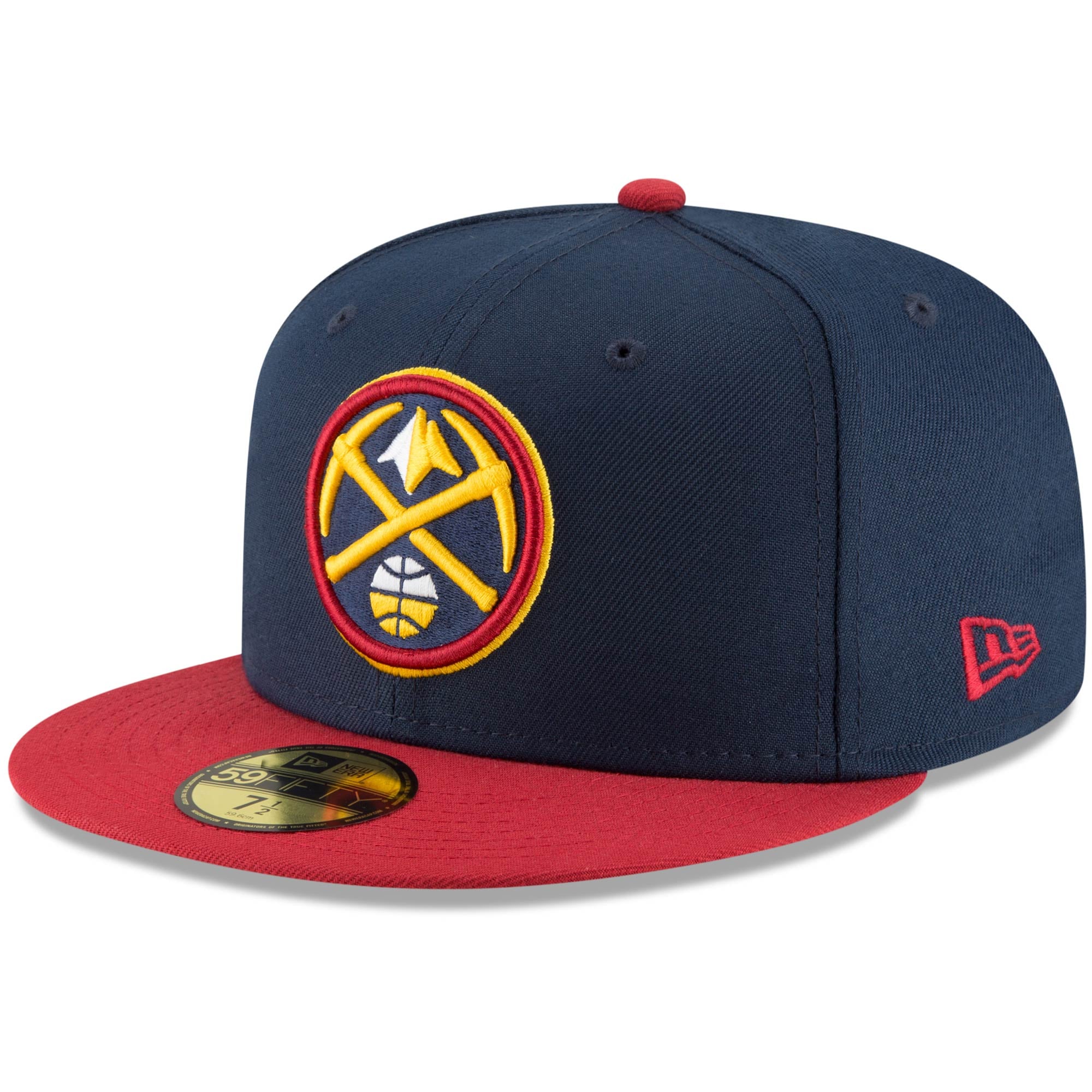 Men's Denver Nuggets New Era Navy/Red 2-Tone 59FIFTY Fitted Hat