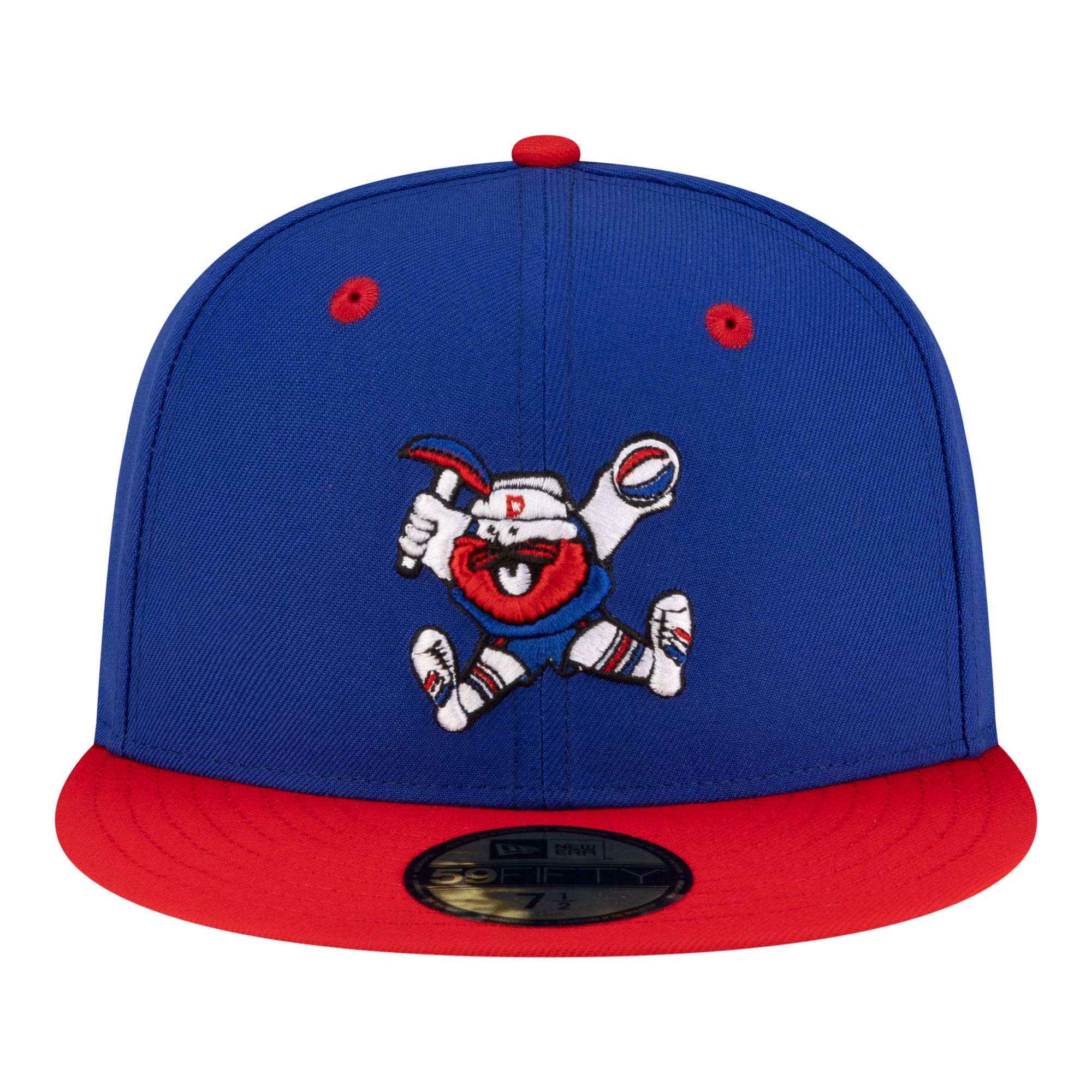 Casquette ajustée New Era 59FIFTY pour homme, bleu roi/rouge, Denver Nuggets, style années 80.