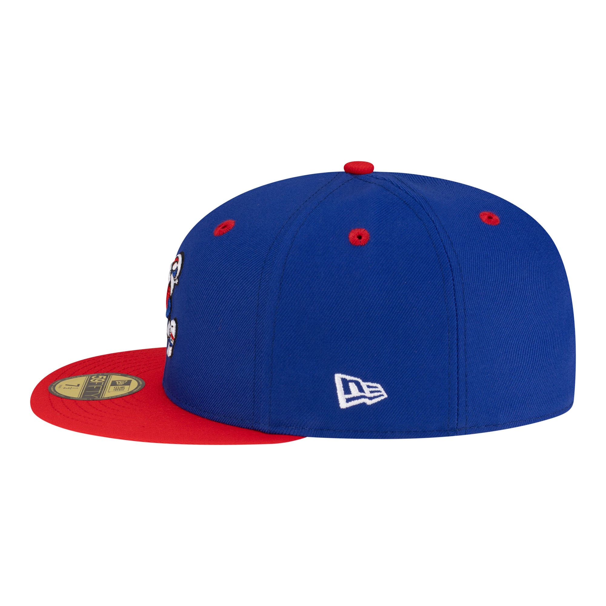 Casquette ajustée New Era 59FIFTY pour homme, bleu roi/rouge, Denver Nuggets, style années 80.