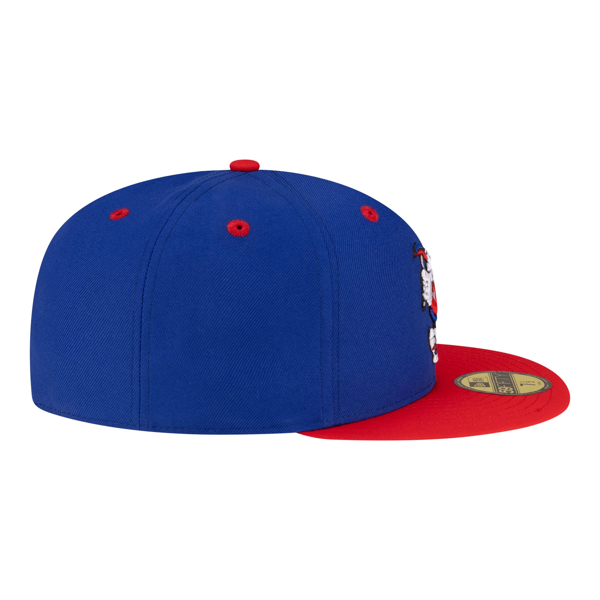 Casquette ajustée New Era 59FIFTY pour homme, bleu roi/rouge, Denver Nuggets, style années 80.