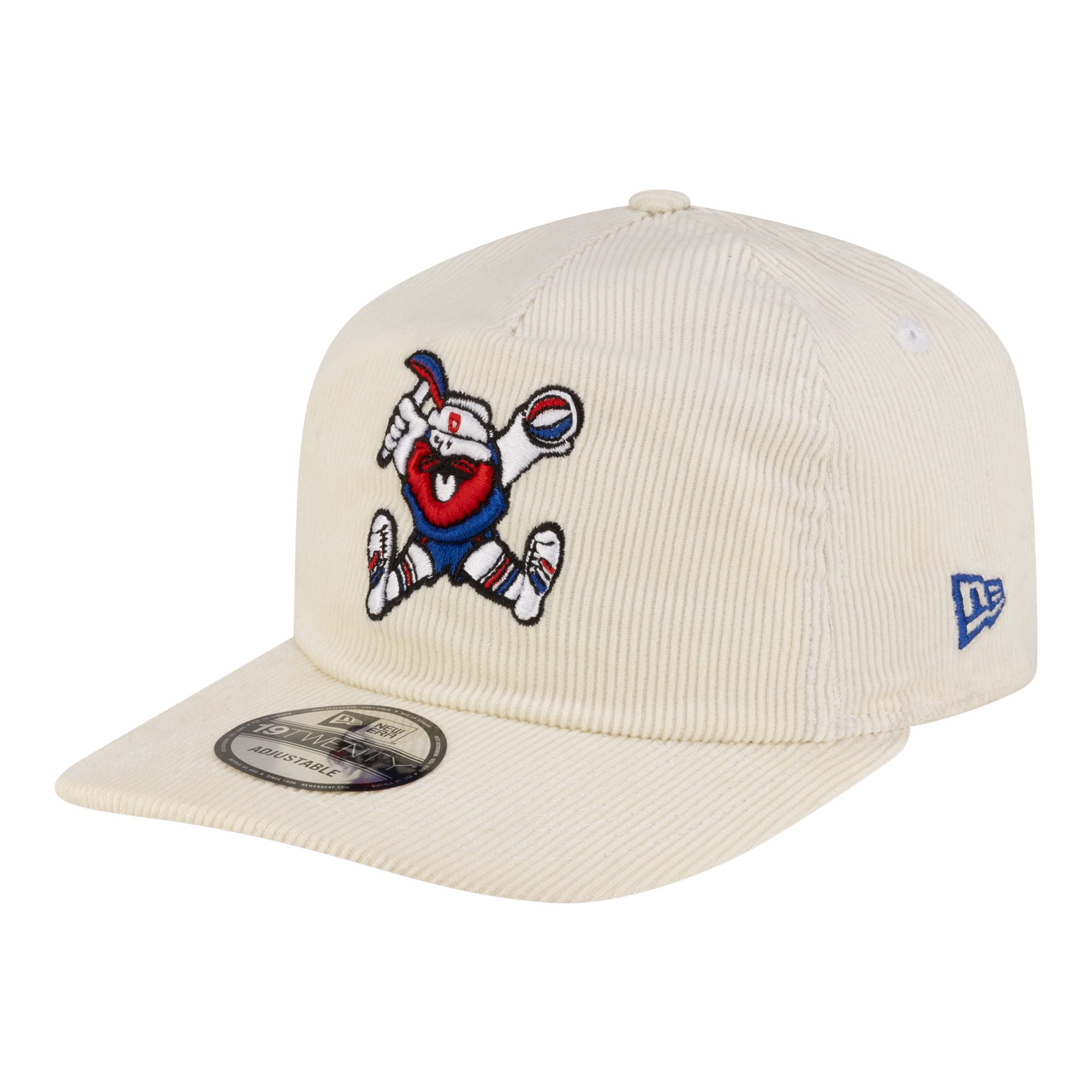 Men's Denver Nuggets New Era White 19TWENTY 80s Chrome Corduroy Adjustable Hat