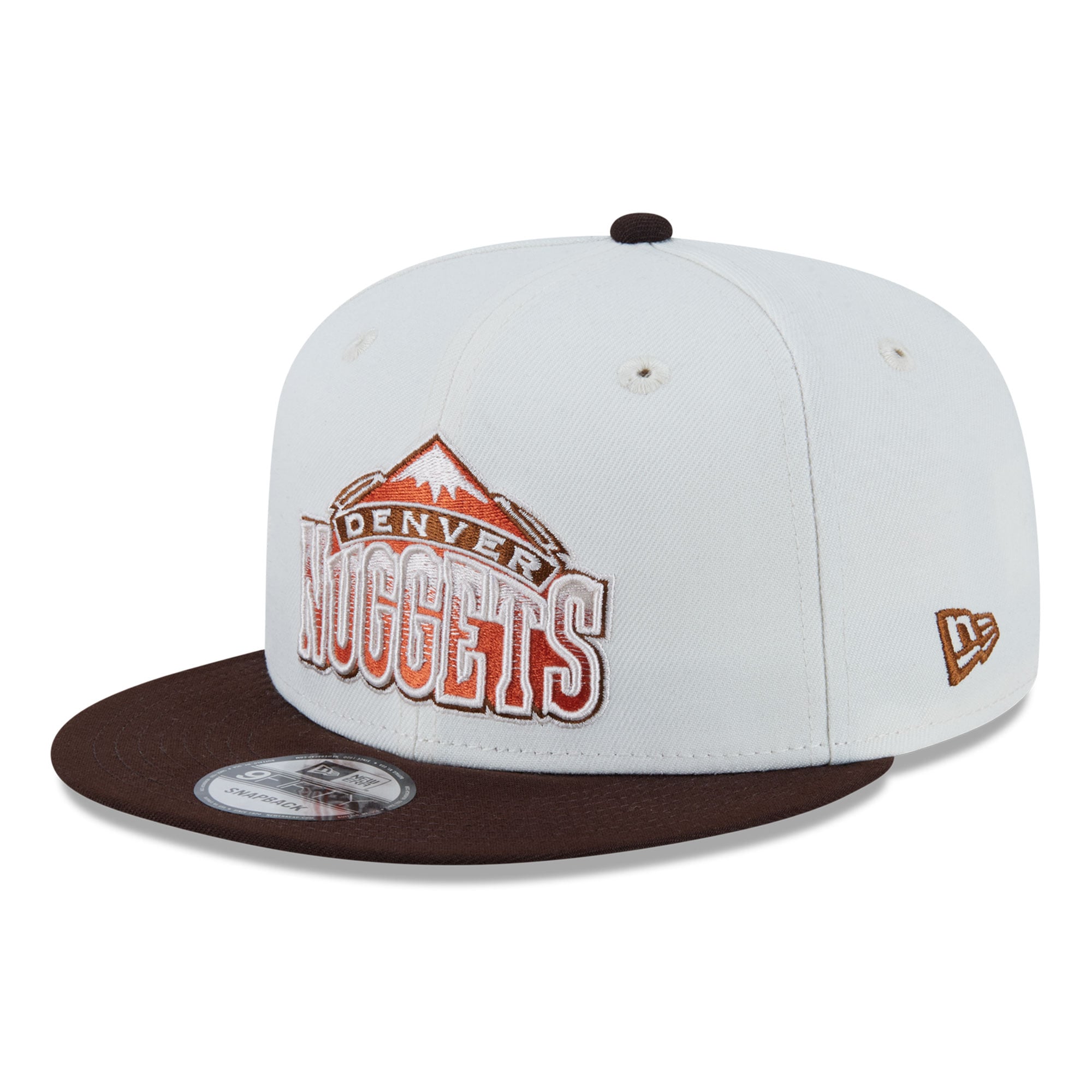Men's New Era  White Denver Nuggets Pumpkin Spice 9FIFTY Snapback Hat