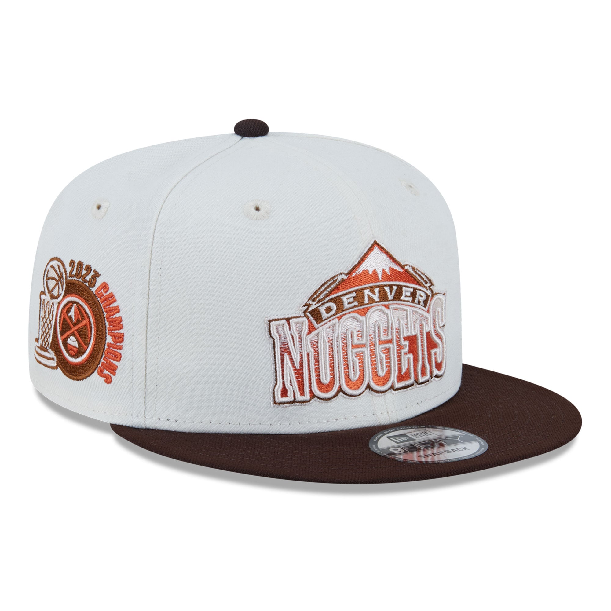Men's Denver Nuggets  New Era White Pumpkin Spice 9FIFTY Snapback Hat