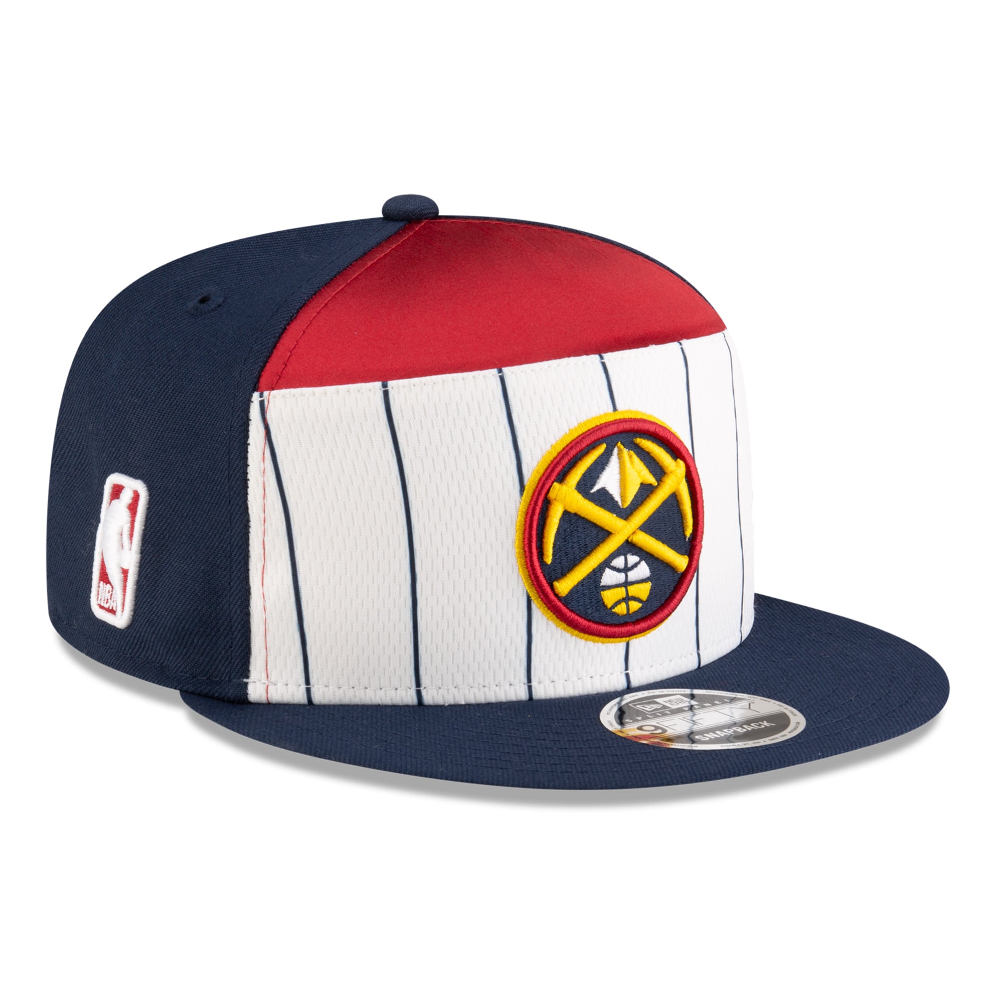 Men's Denver Nuggets New Era White/Navy 2025 NBA Tip Off Split Panel 9FIFTY Snapback Hat
