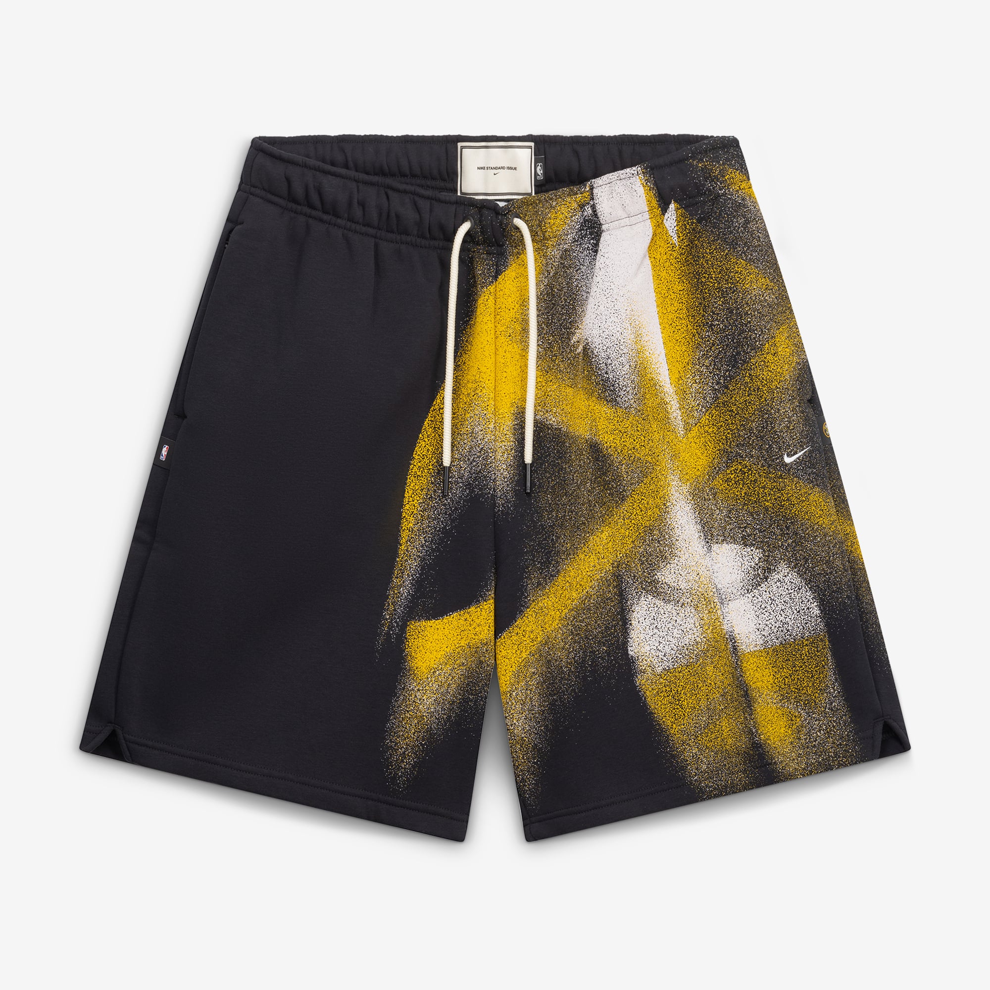 Short de sport Nike Denver Nuggets 2026 Standard Issue pour homme, en molleton noir.