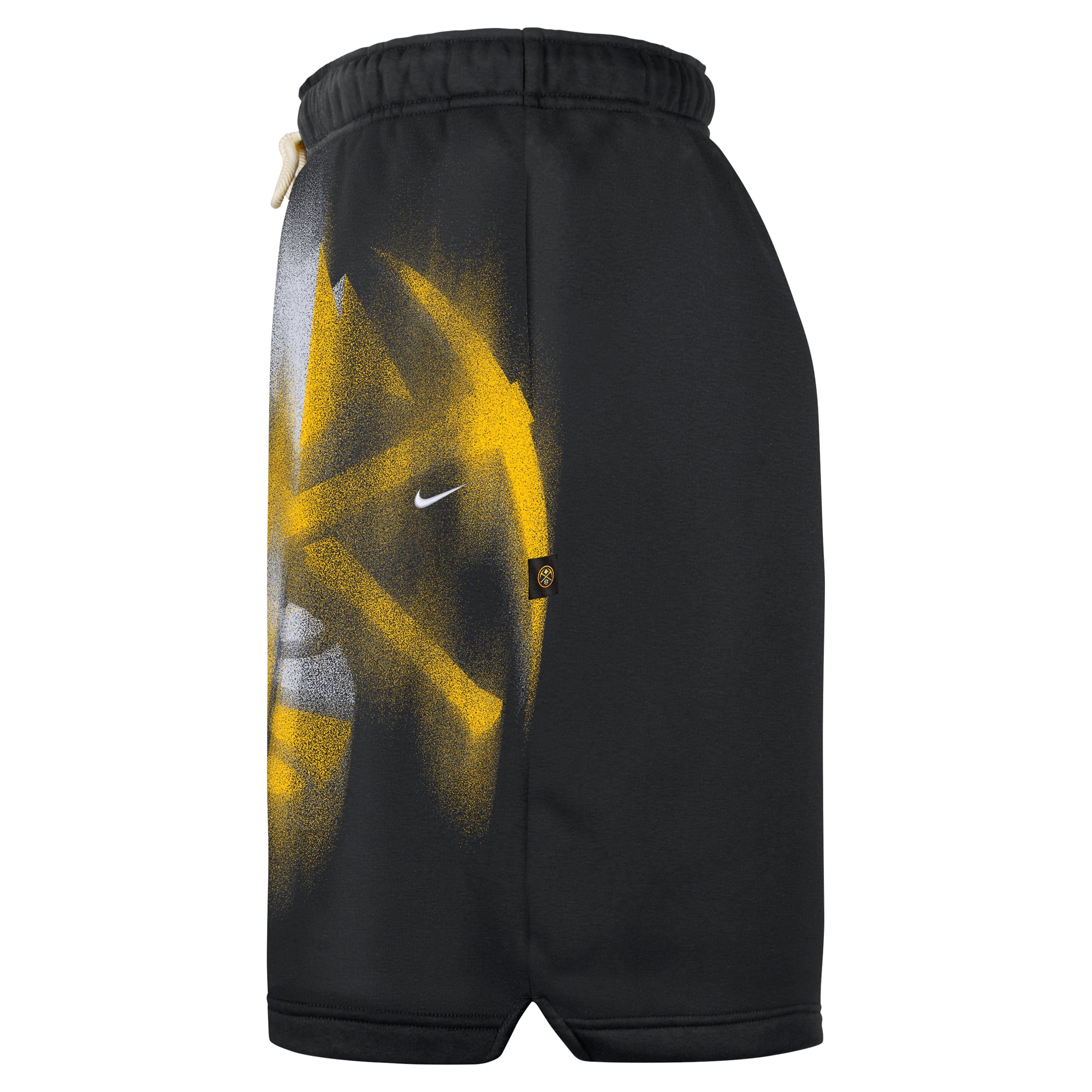 Short de sport Nike Denver Nuggets 2026 Standard Issue pour homme, en molleton noir.
