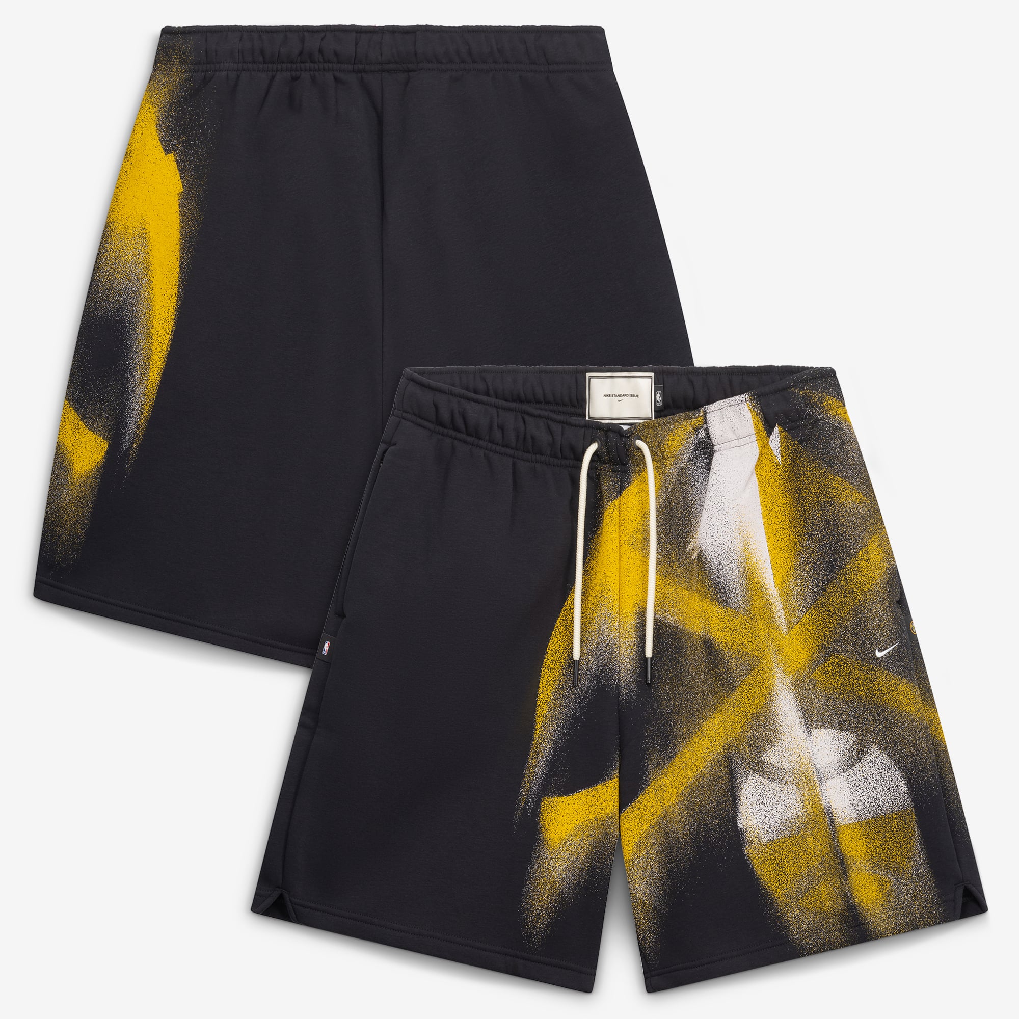 Short de sport Nike Denver Nuggets 2026 Standard Issue pour homme, en molleton noir.