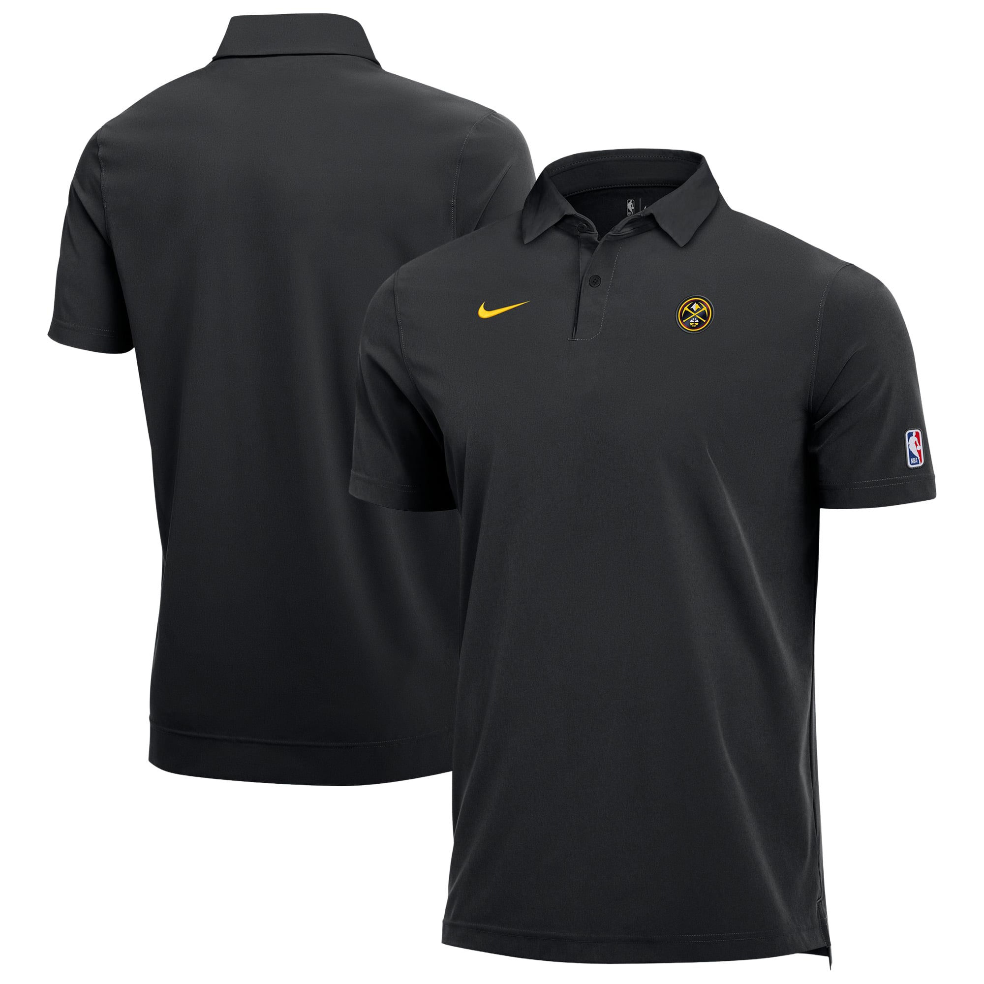 Men's Nike  Black Denver Nuggets Dri-FIT Coaches Polo