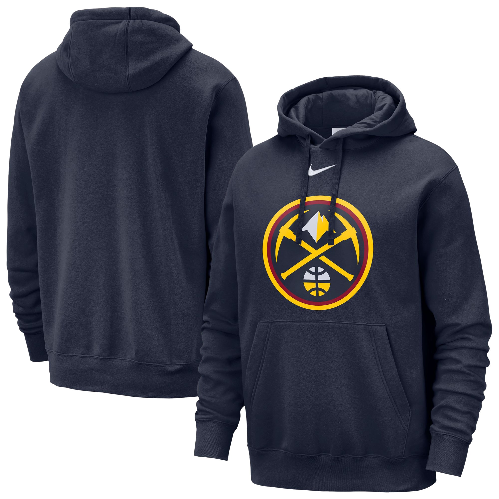 Sweat à capuche Nike bleu marine Denver Nuggets Essential Logo Club pour homme