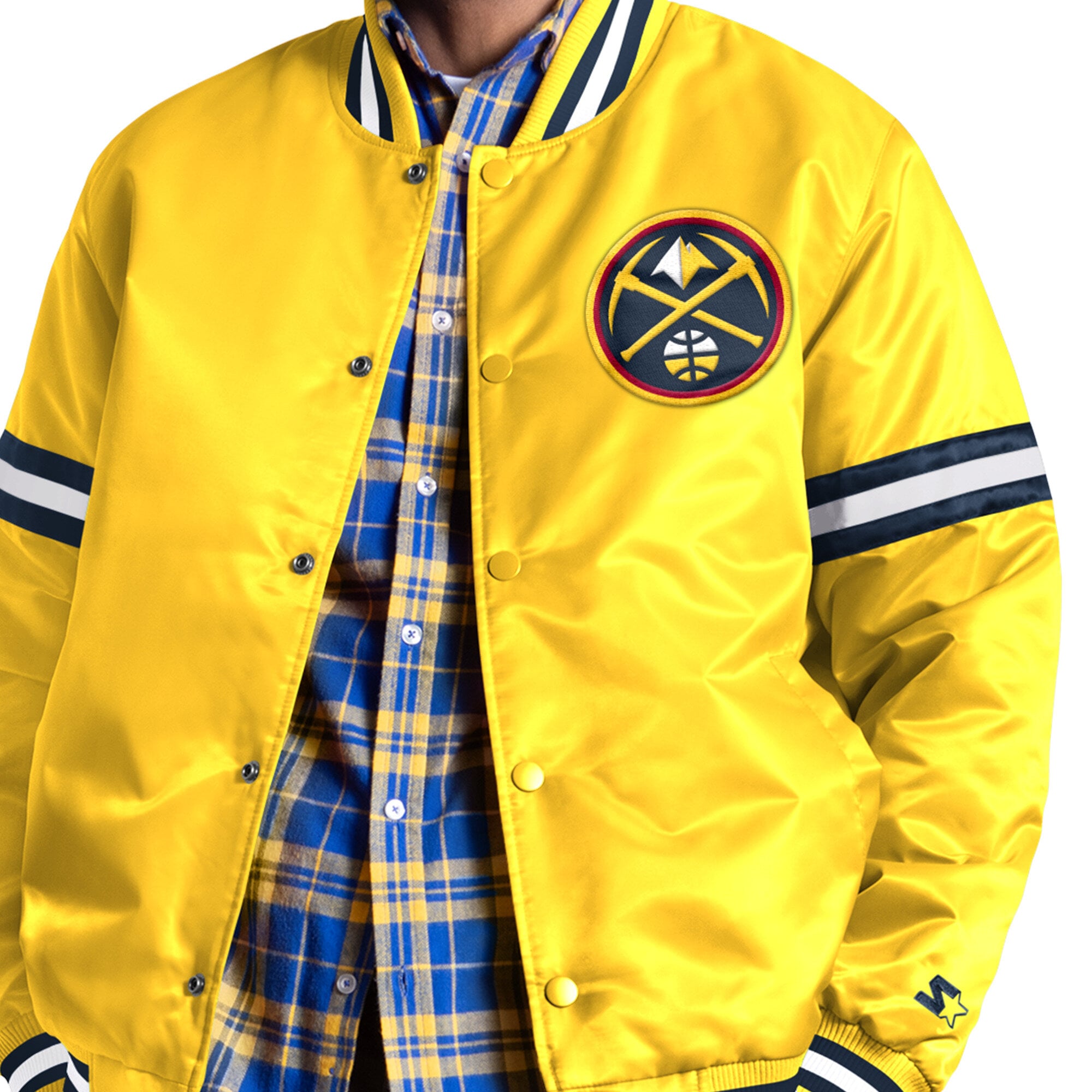 Veste universitaire Starter Gold Denver Nuggets Courtside II pour homme