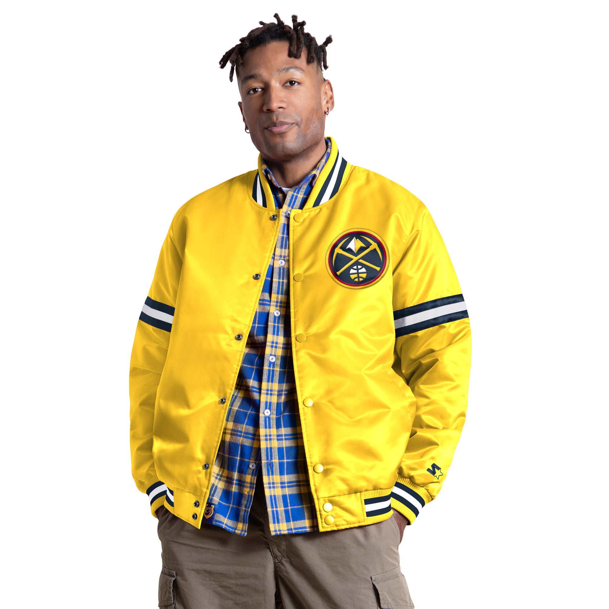 Veste universitaire Starter Gold Denver Nuggets Courtside II pour homme