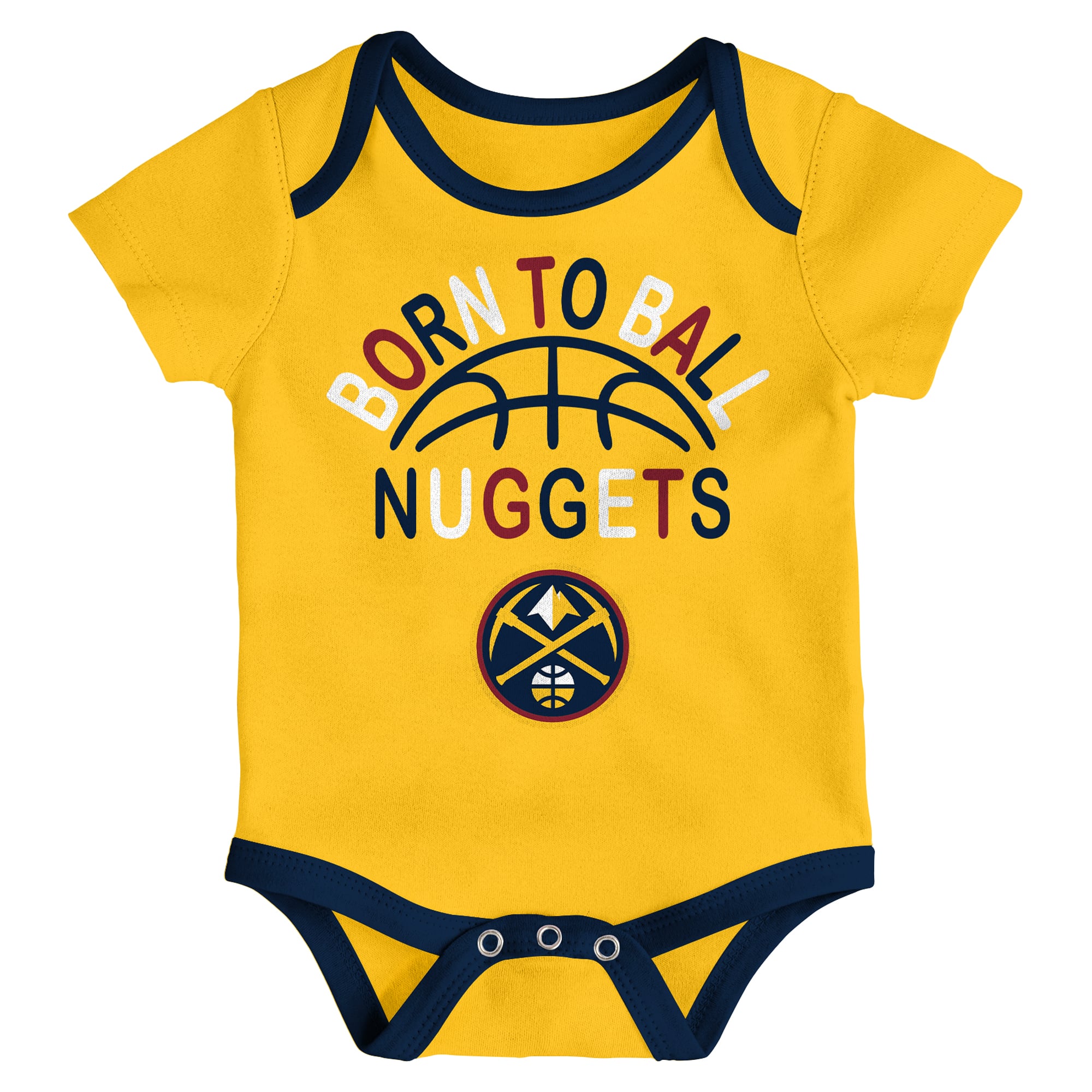Ensemble de 3 bodies Outerstuff Denver Nuggets Born To Ball pour nouveau-nés et nourrissons