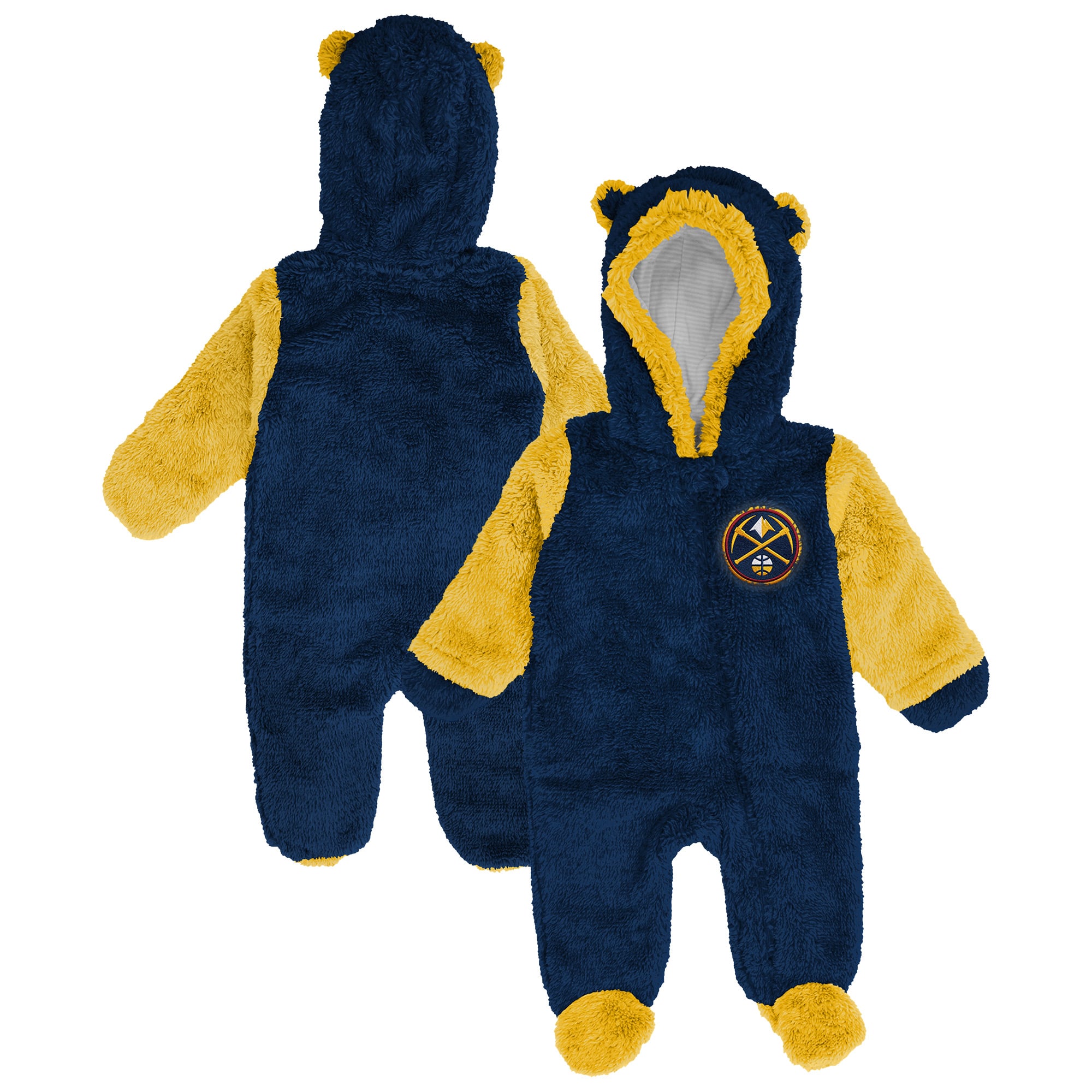 Grenouillère polaire zippée Outerstuff Navy Denver Nuggets pour nouveau-né et nourrisson