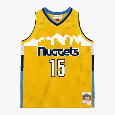 Nikola Jokic Denver Nuggets 2017 Mitchell & Ness Yellow Swingman Jersey