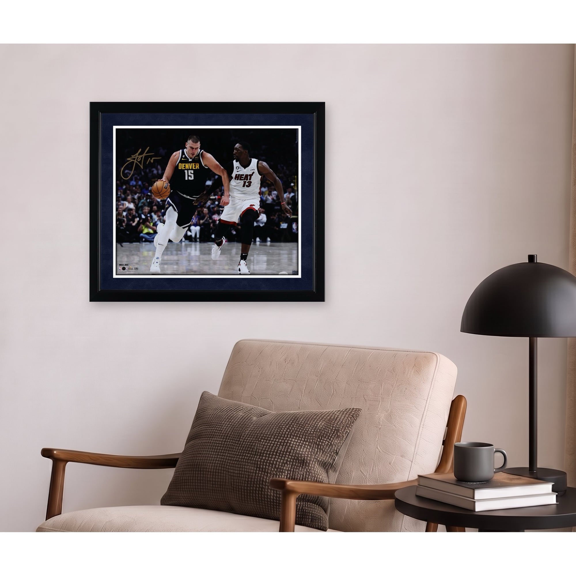 Nikola Jokic Denver Nuggets Autographed 16" x 20" Driving vs. Miami Heat Photograph - JSA