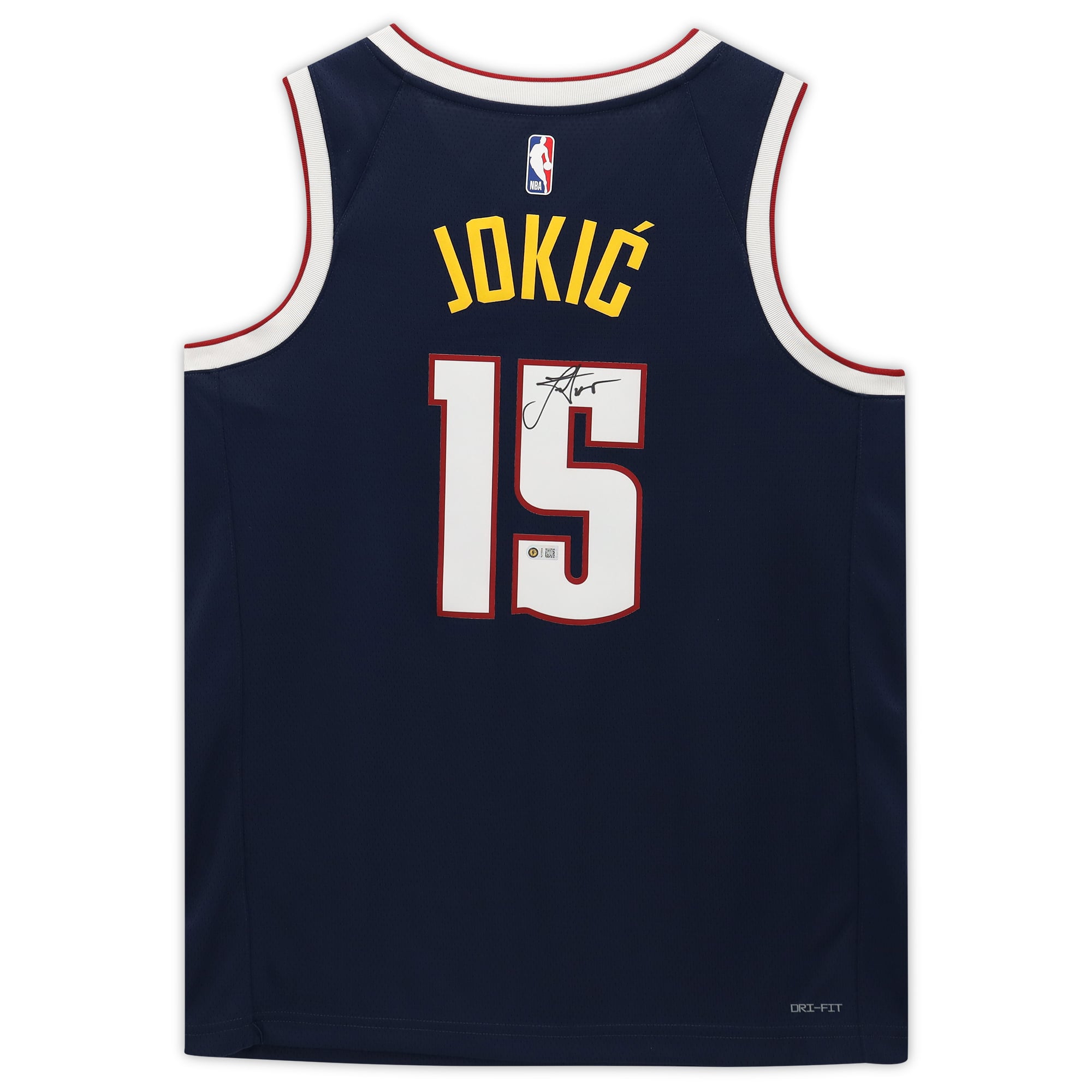 Nikola Jokic Navy Denver Nuggets Autographed Nike 2022-23 Icon Swingman Jersey